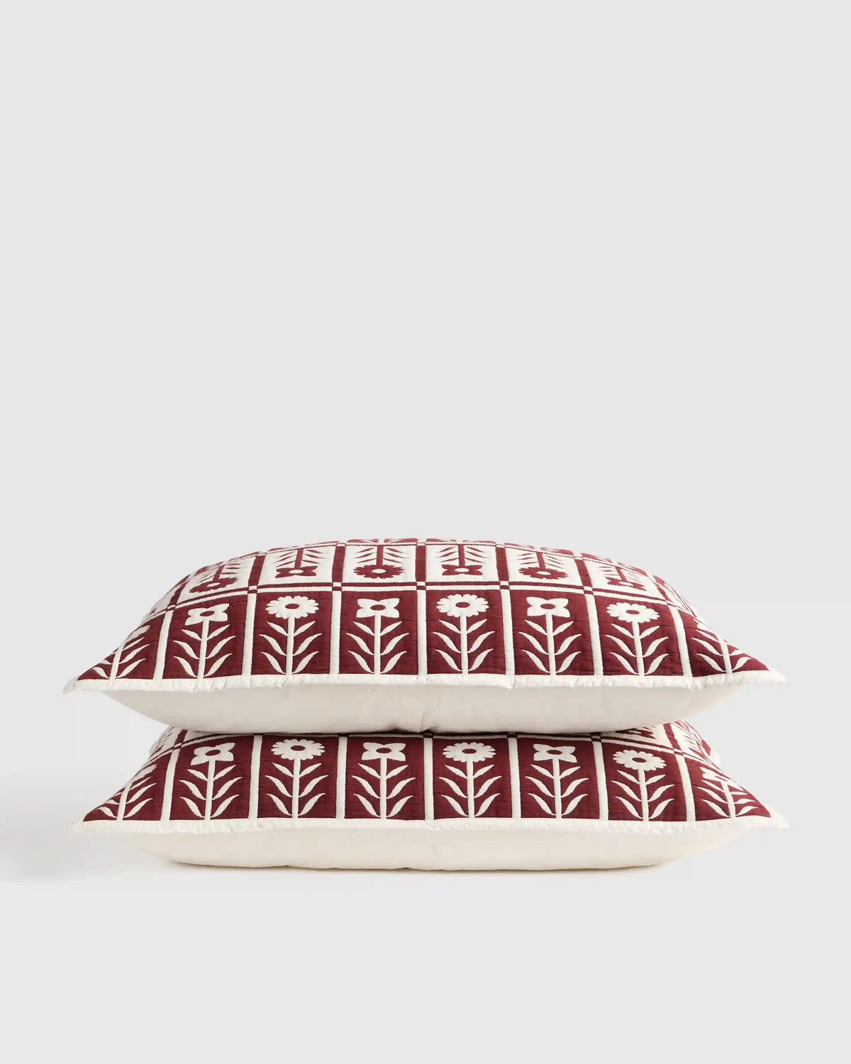 Organic Cotton Jacquard Floral Sham Set