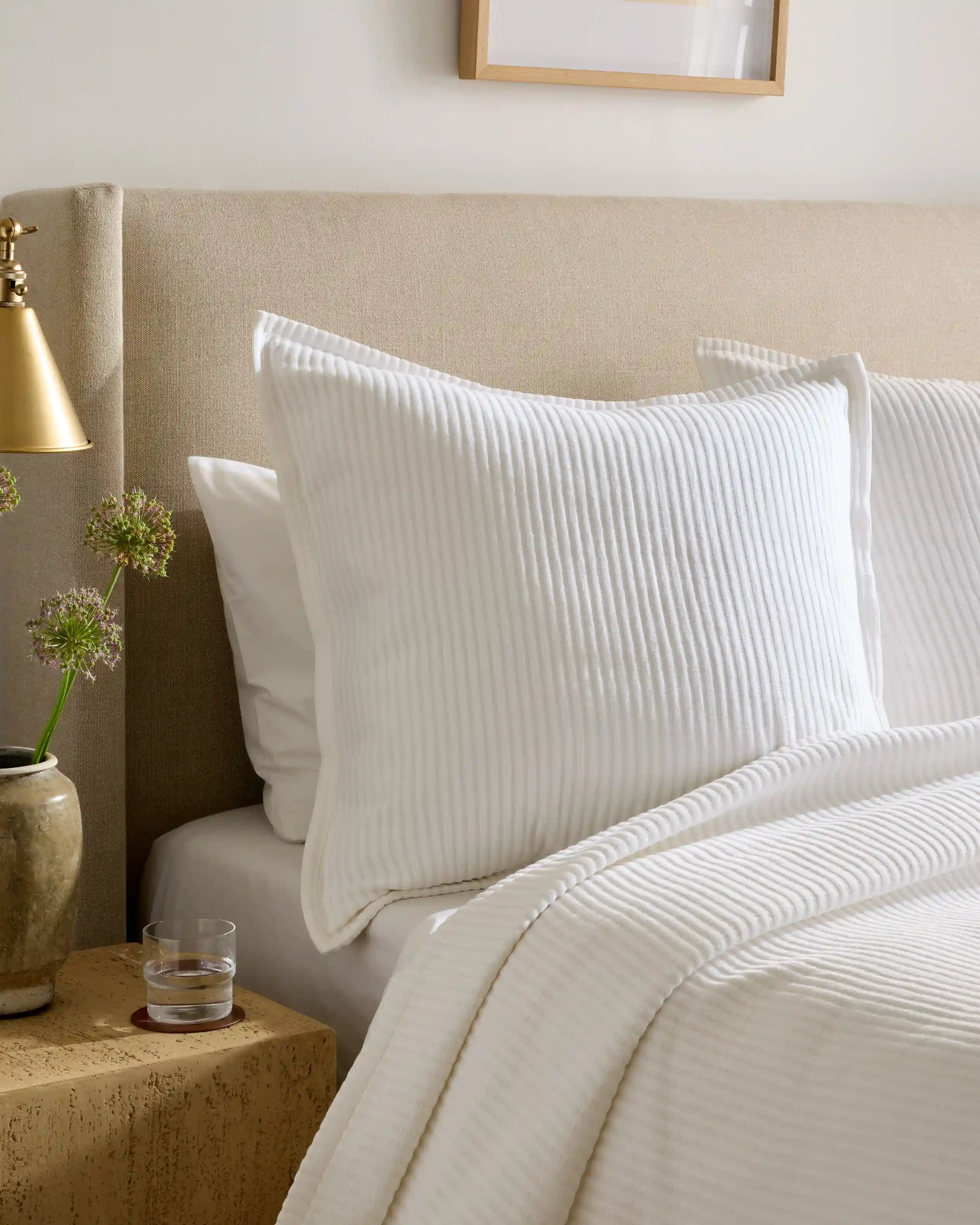 Organic Cotton Matelasse Euro Sham