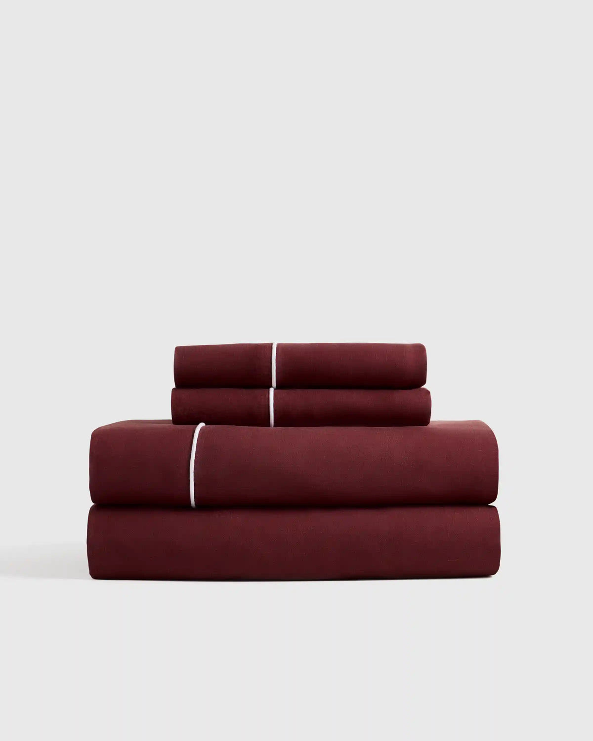 European Linen Piped Sheet Set