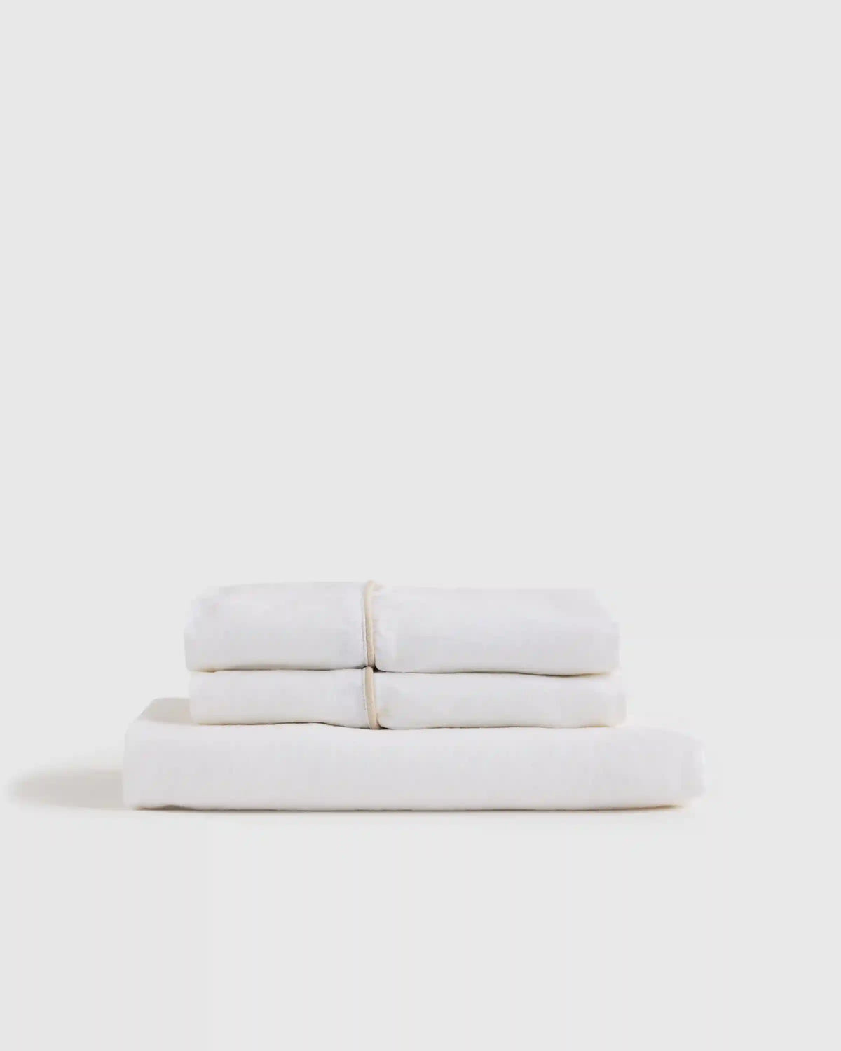 European Linen Piped Fitted Sheet Set