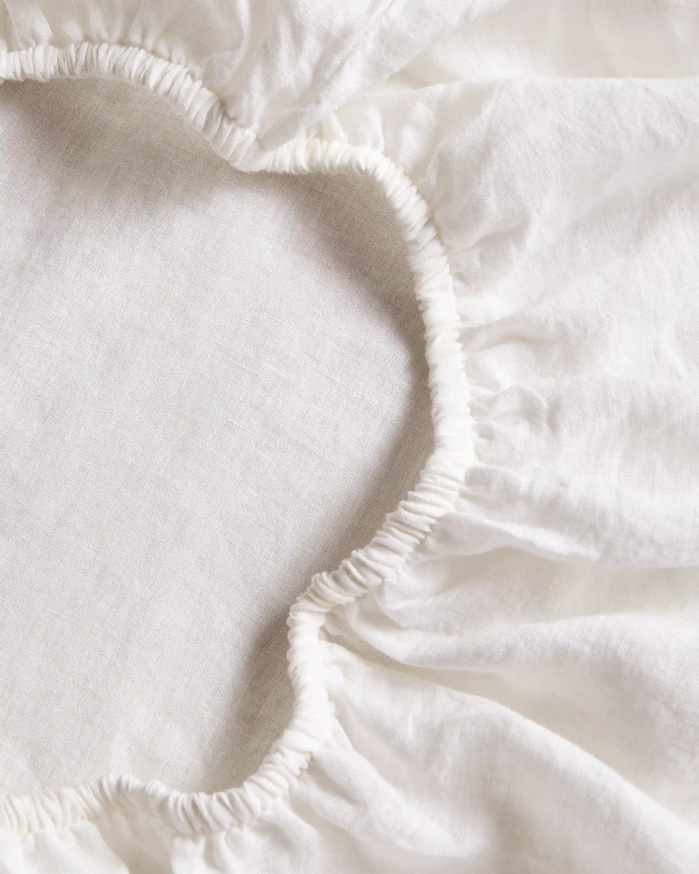 European Linen Piped Fitted Sheet Set