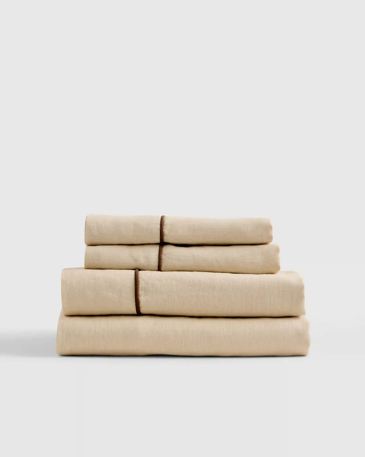 European Linen Piped Sheet Set