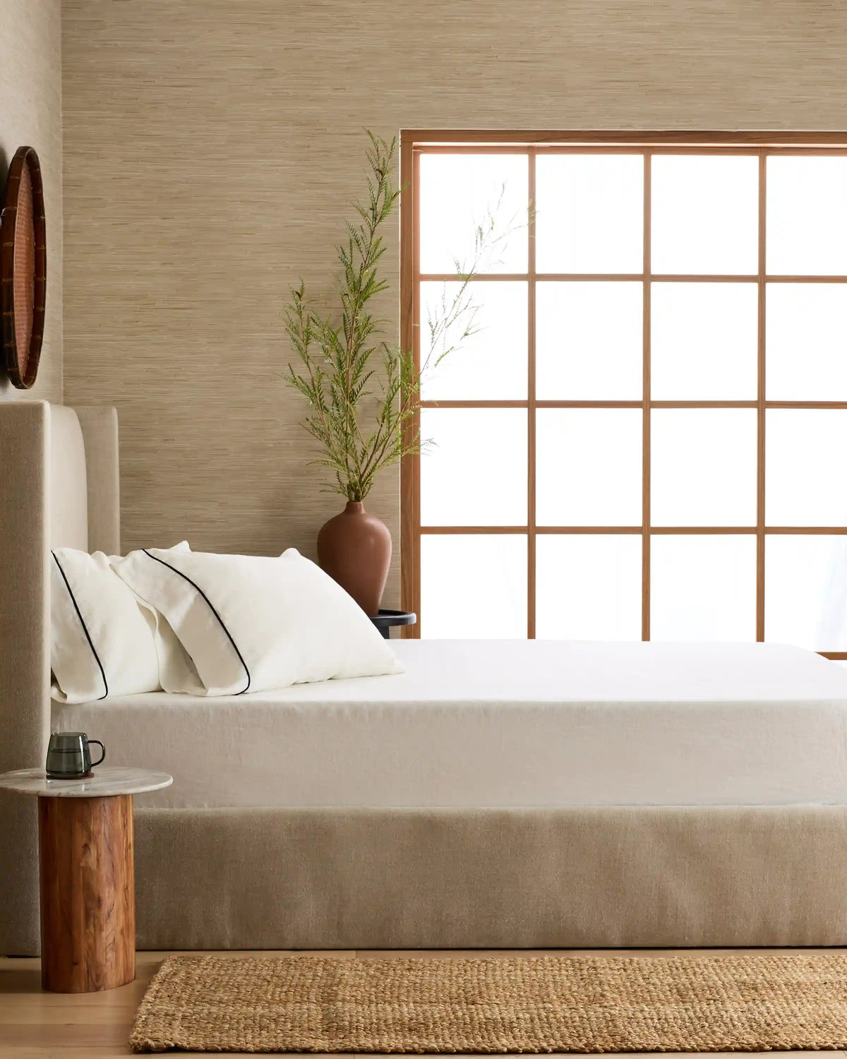 European Linen Piped Fitted Sheet Set