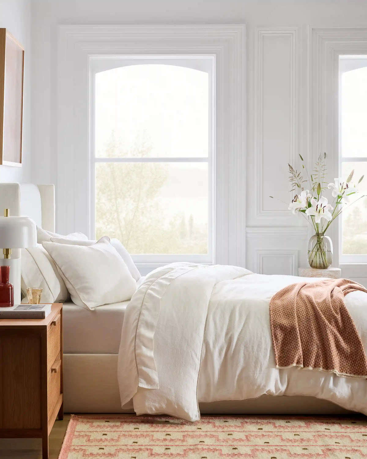 European Linen Piped Duvet Cover