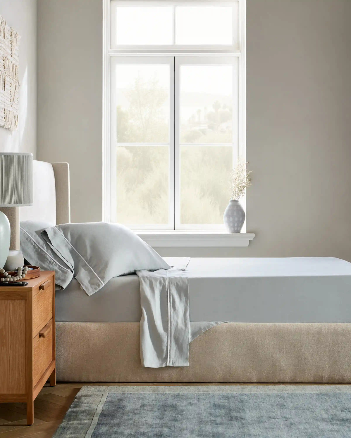 European Linen Piped Sheet Set