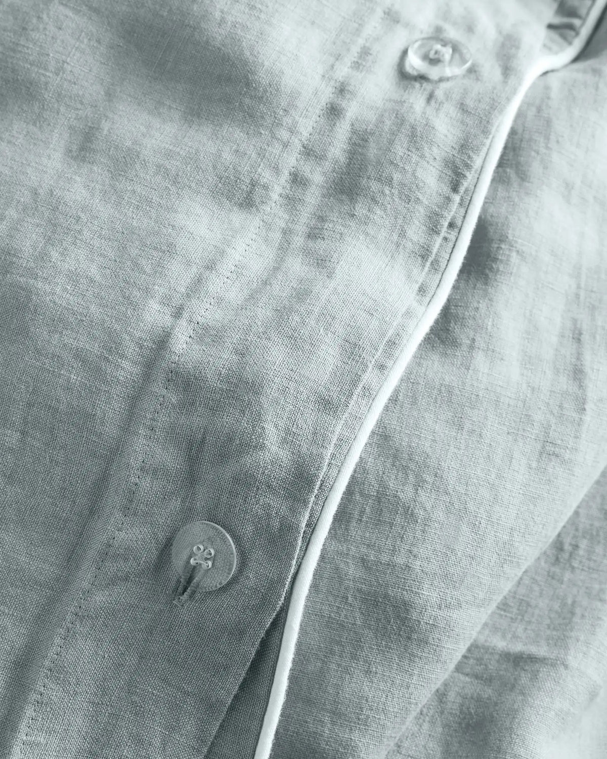European Linen Piped Duvet Cover