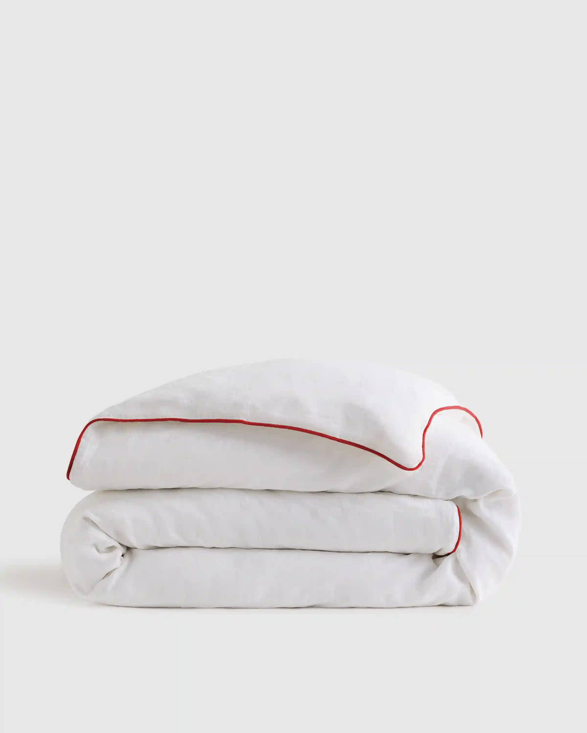 European Linen Piped Duvet Cover