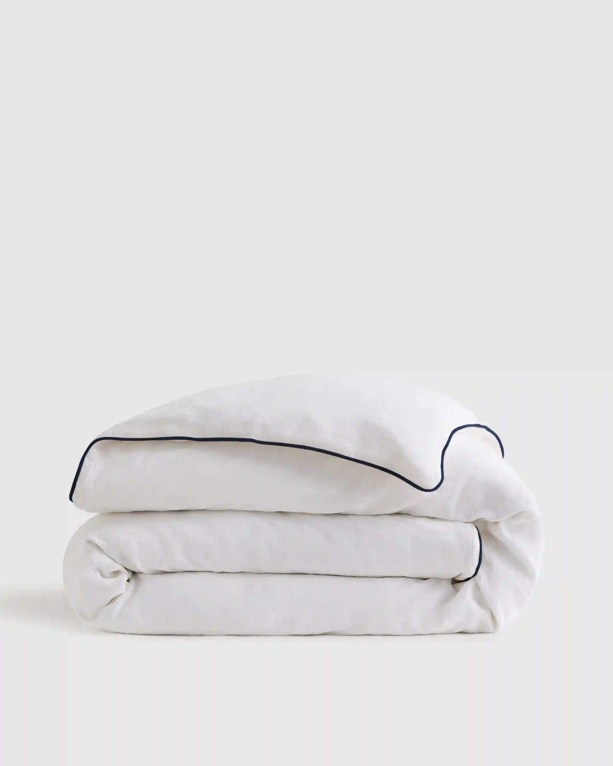European Linen Piped Duvet Cover