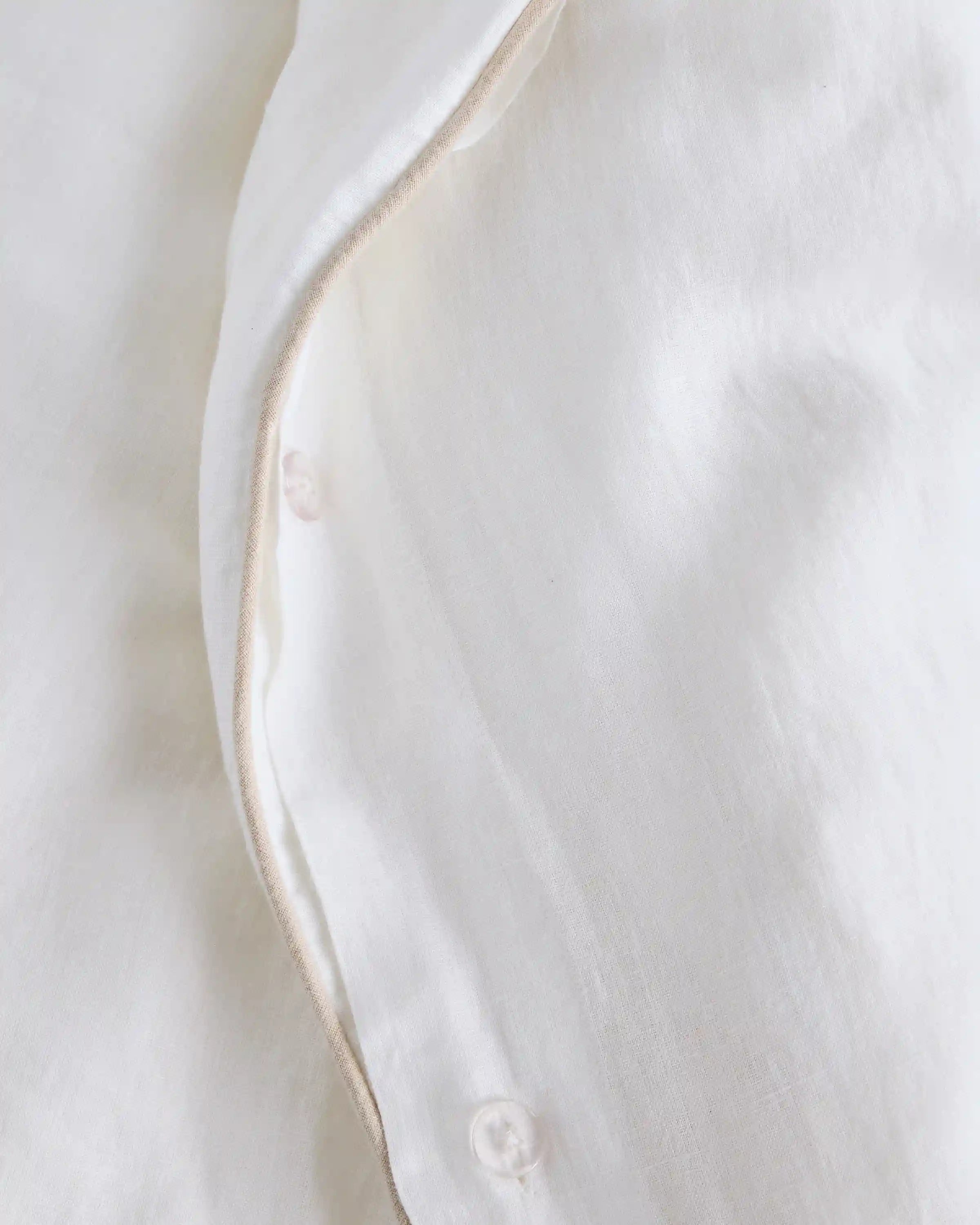 European Linen Piped Duvet Cover
