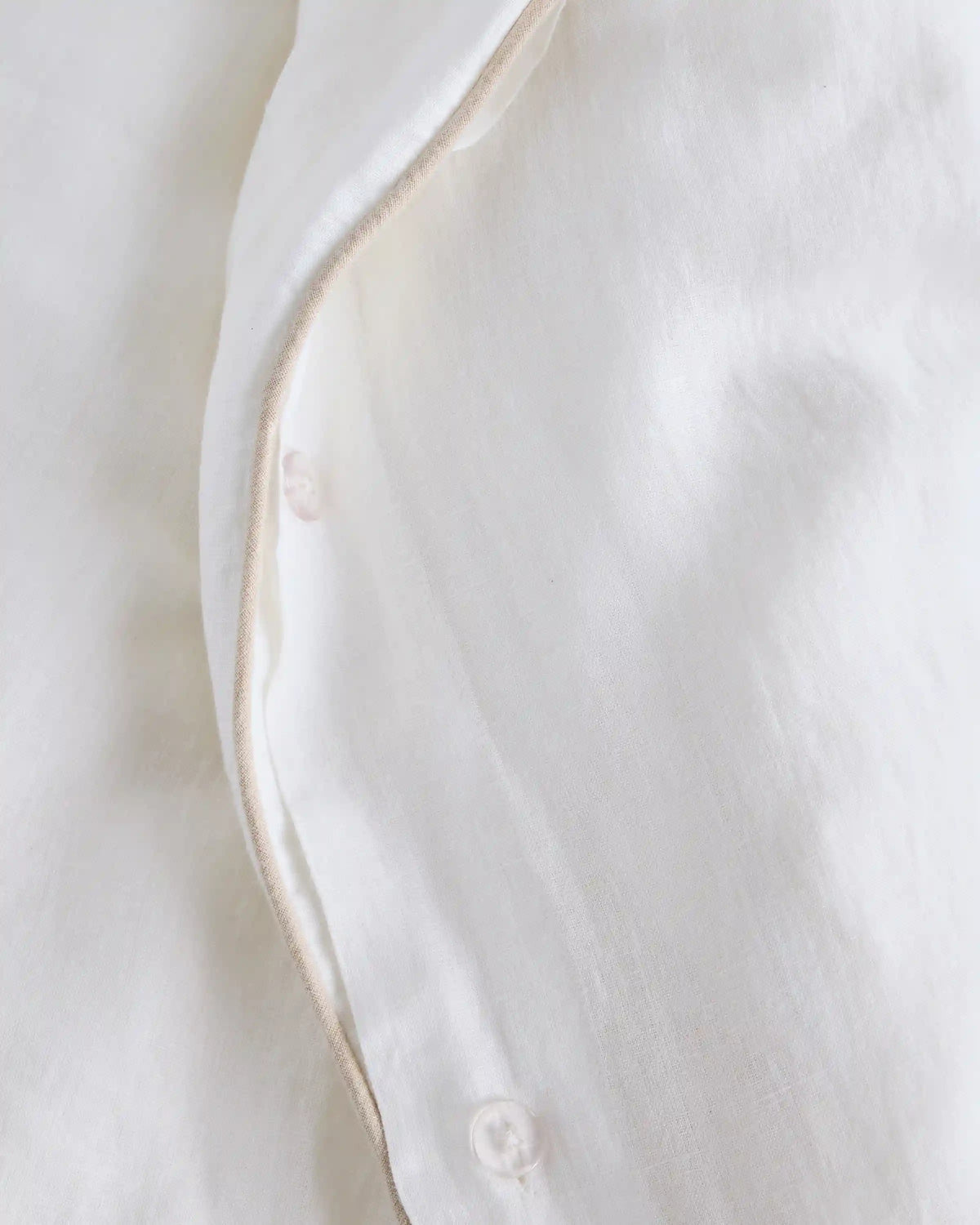 European Linen Piped Duvet Cover Set