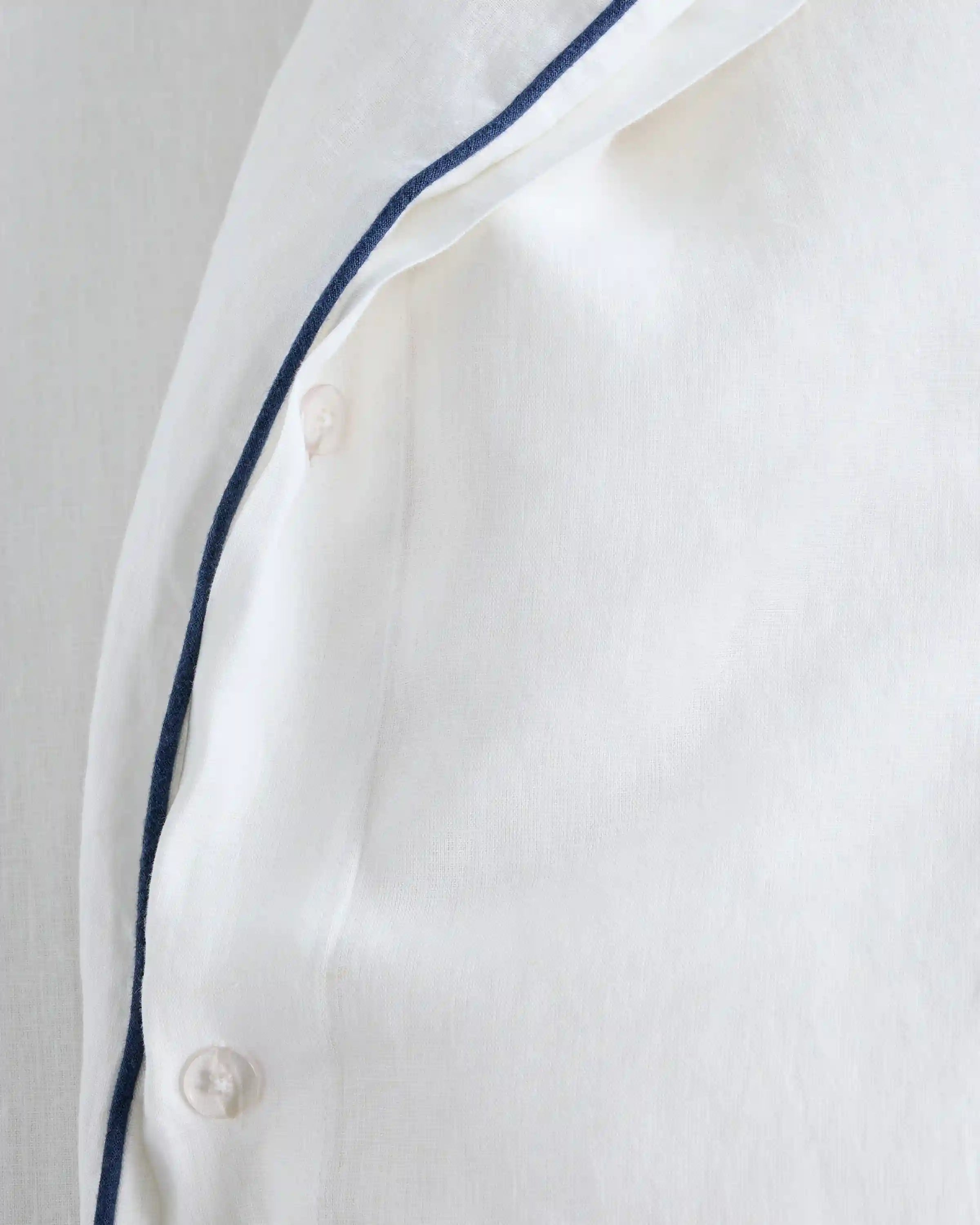 European Linen Piped Duvet Cover