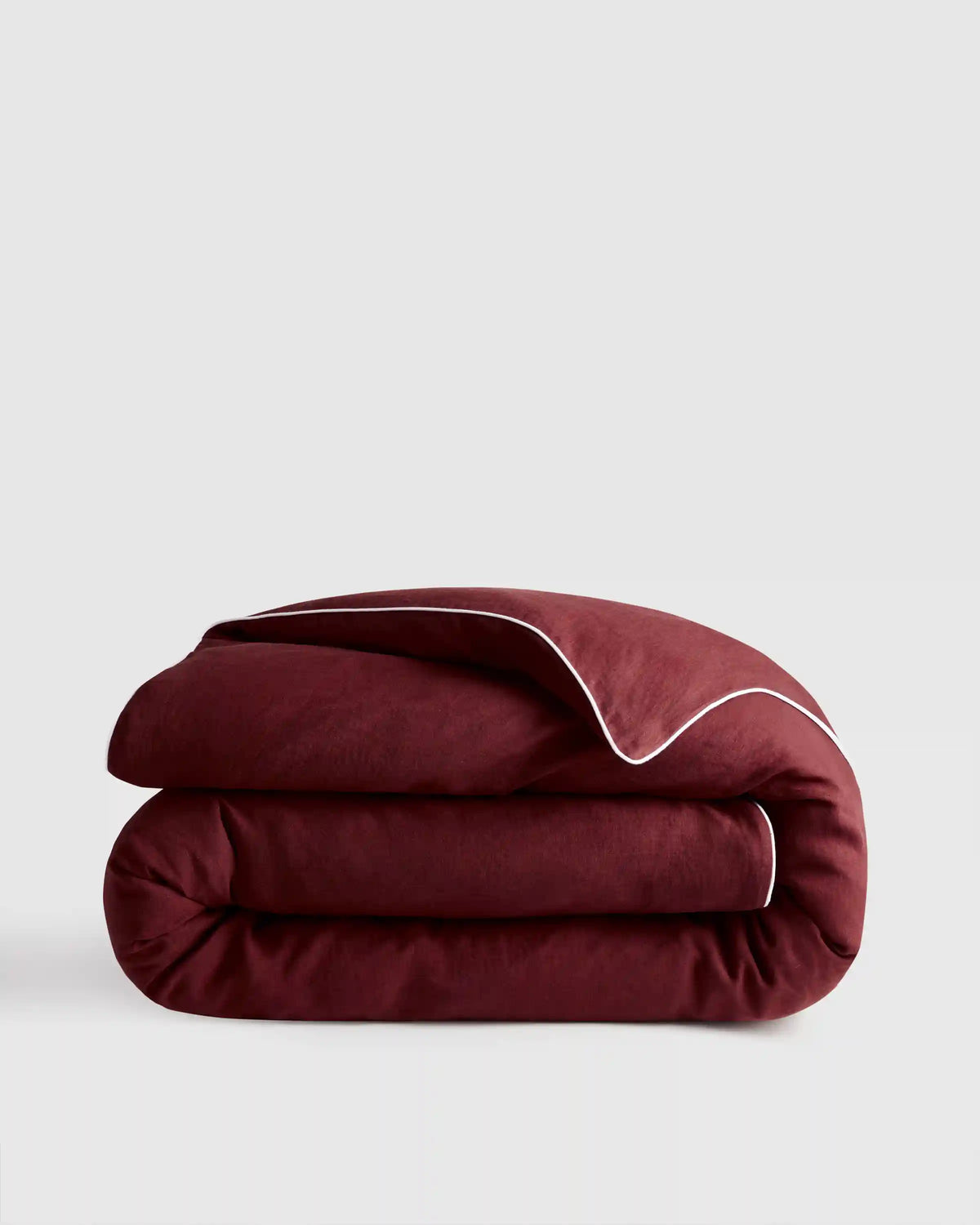 European Linen Piped Duvet Cover