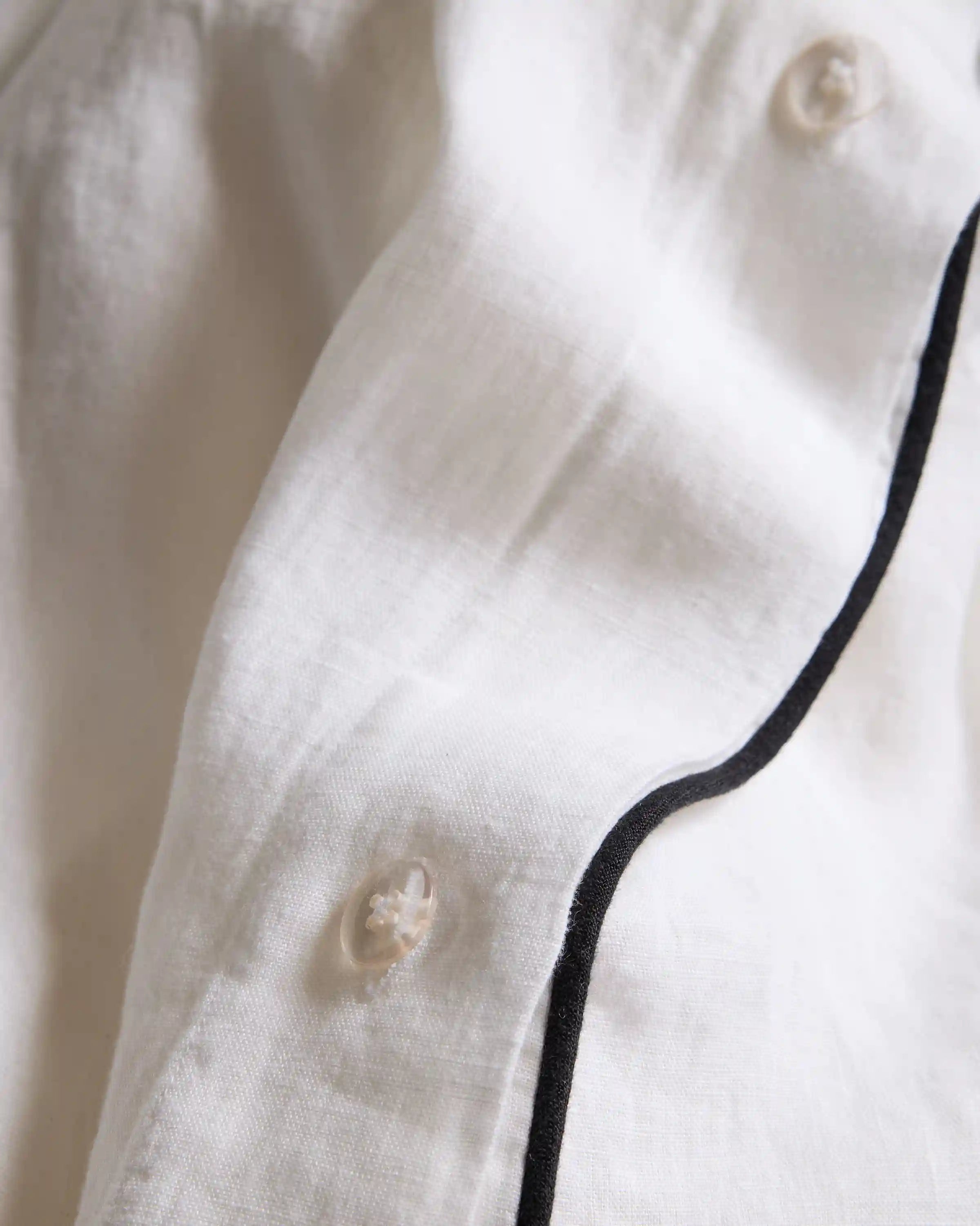 European Linen Piped Duvet Cover Set