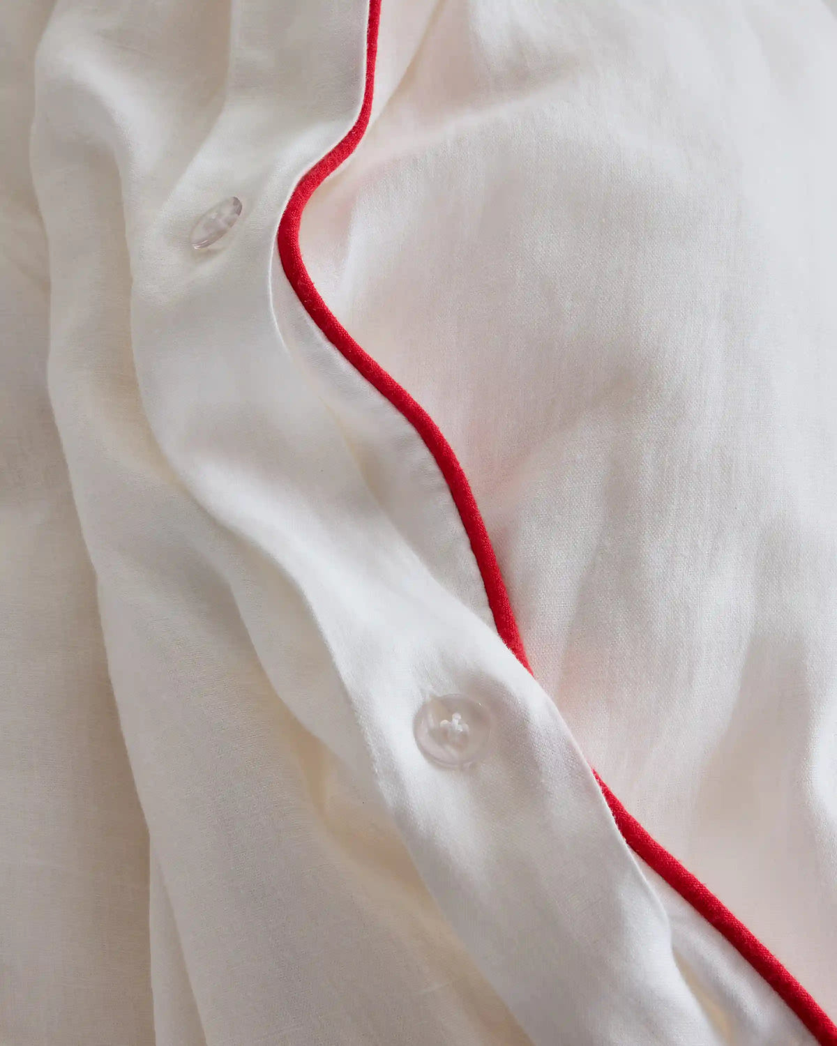 European Linen Piped Duvet Cover Set