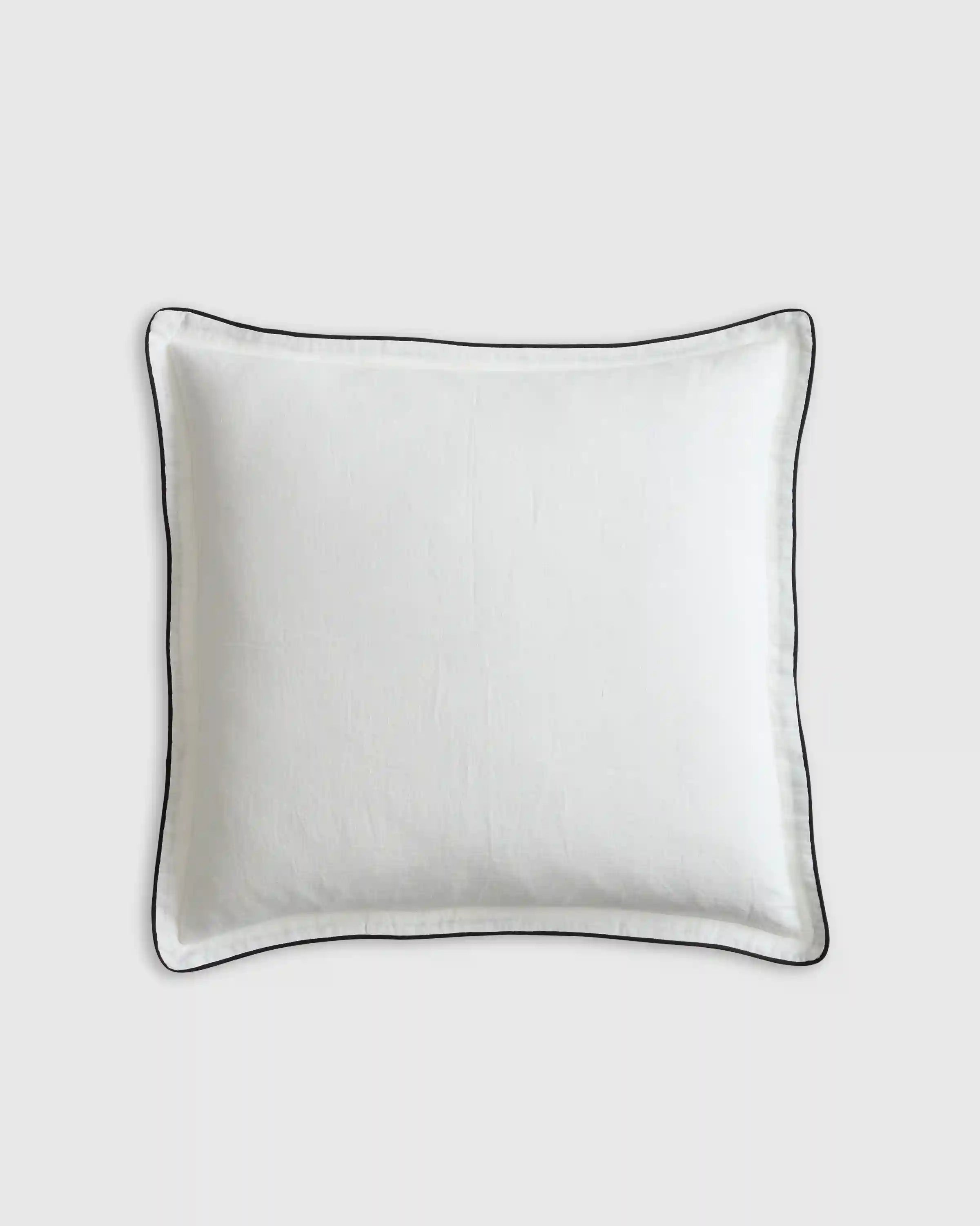 European Linen Piped Euro Sham