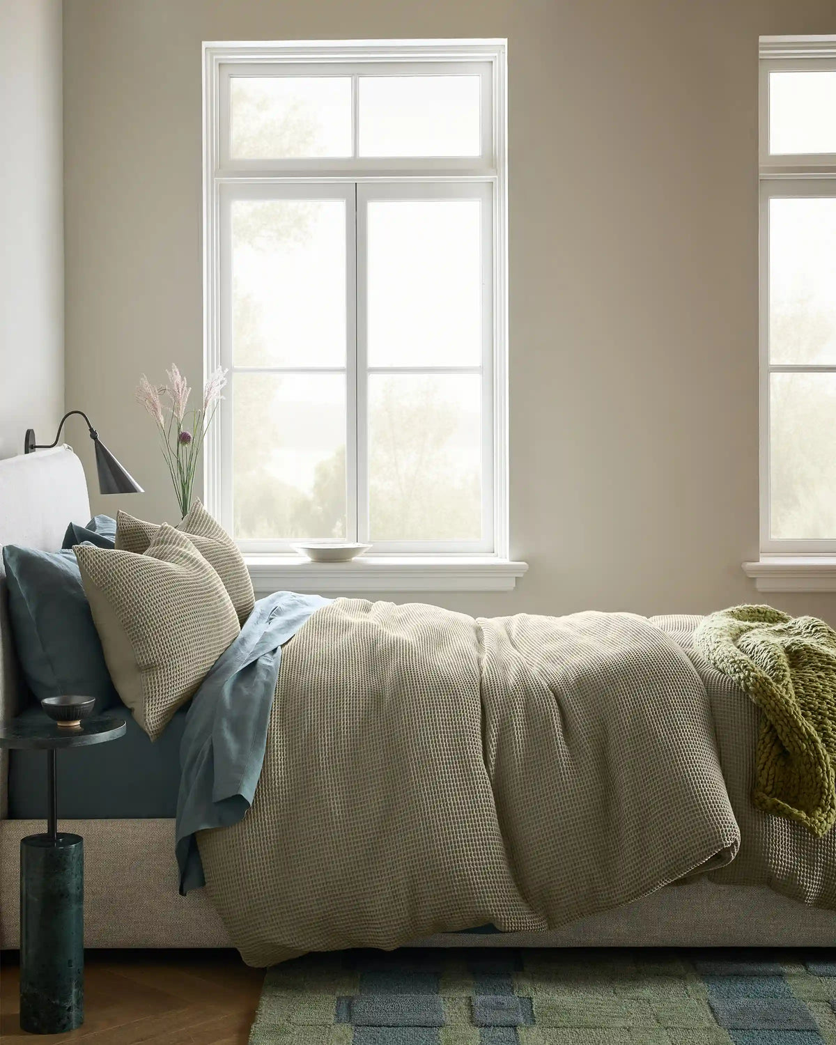Organic Waffle Duvet Cover Set