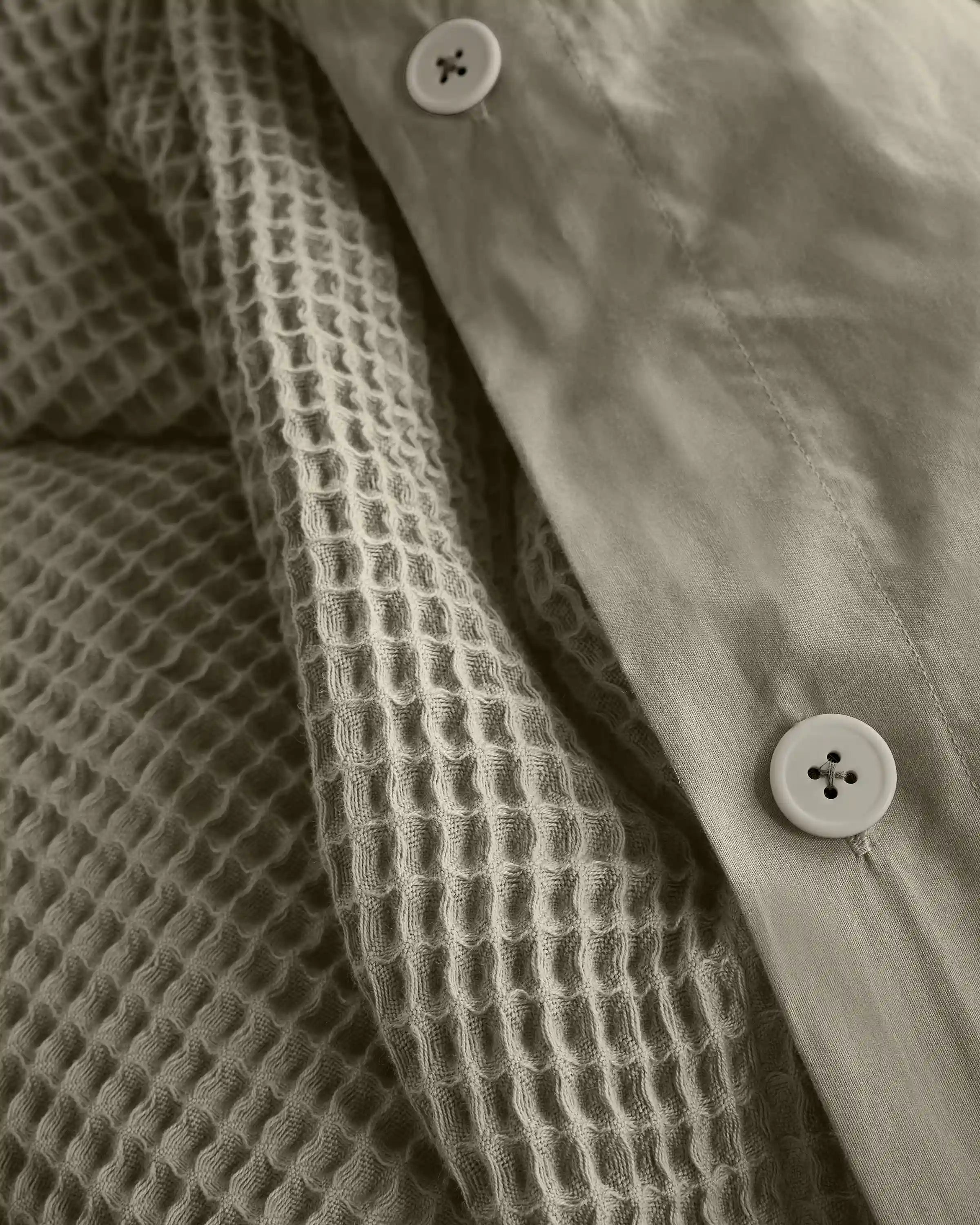 Organic Waffle Duvet Cover Set