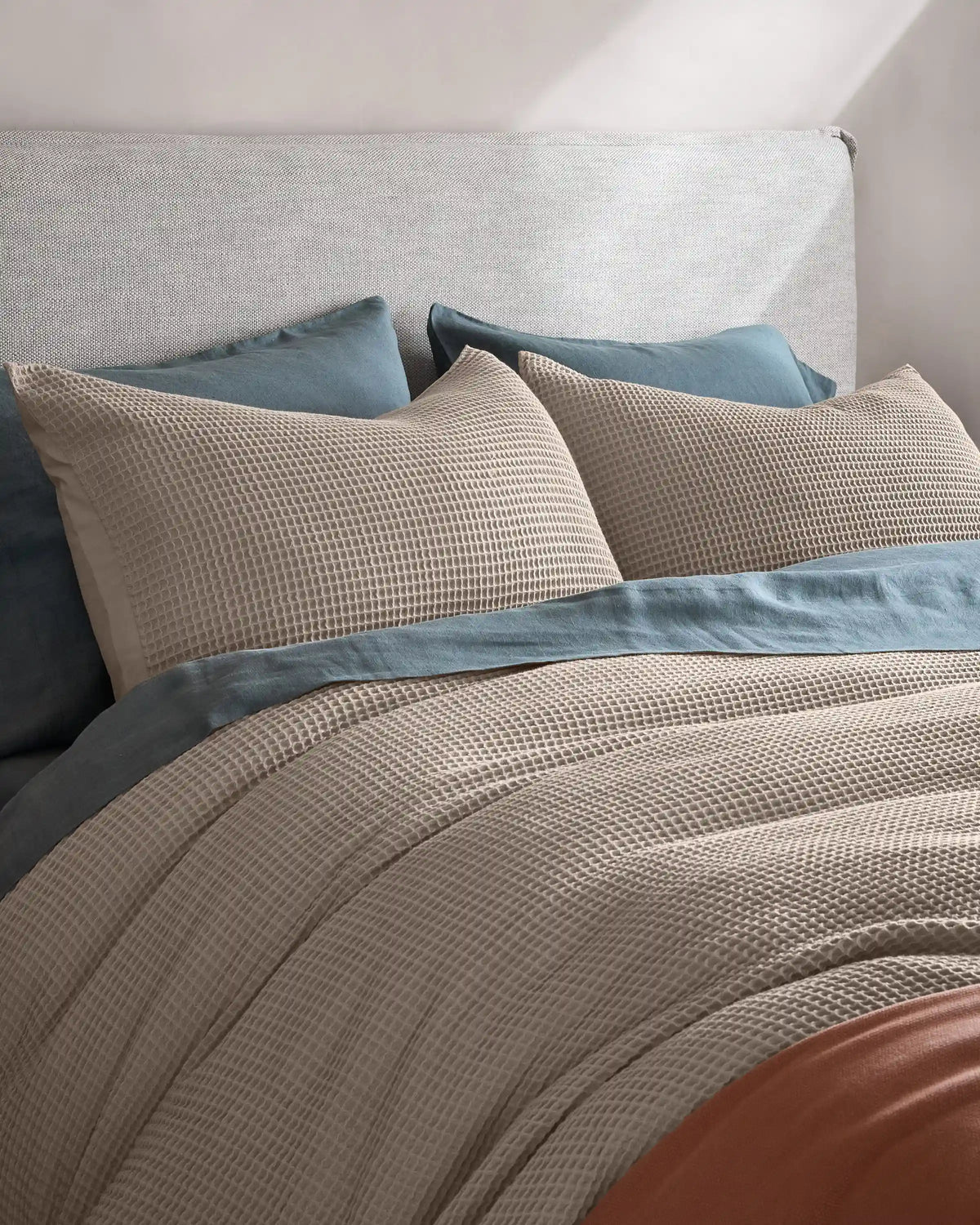 Organic Waffle Sham Set