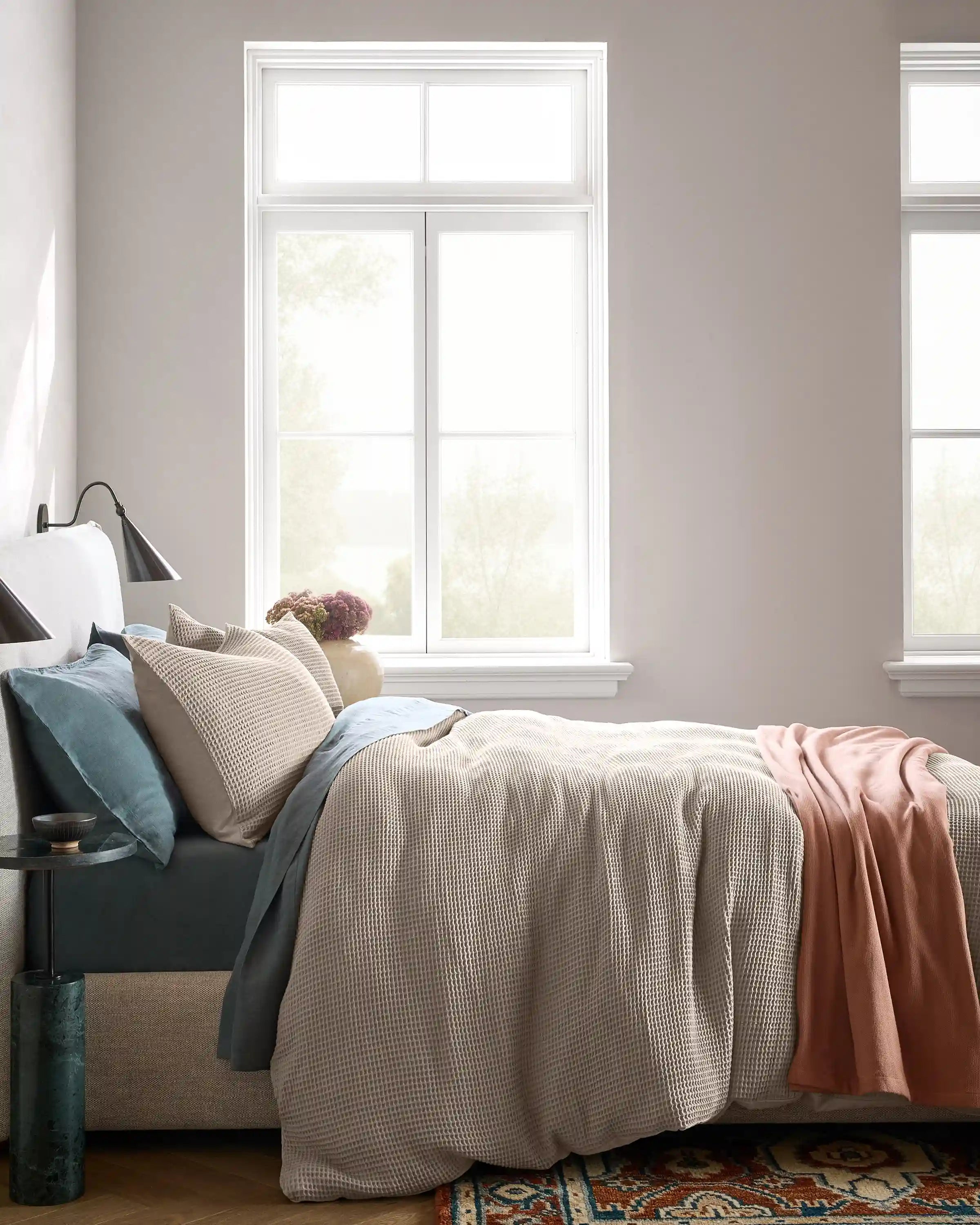 Organic Waffle Duvet Cover Set