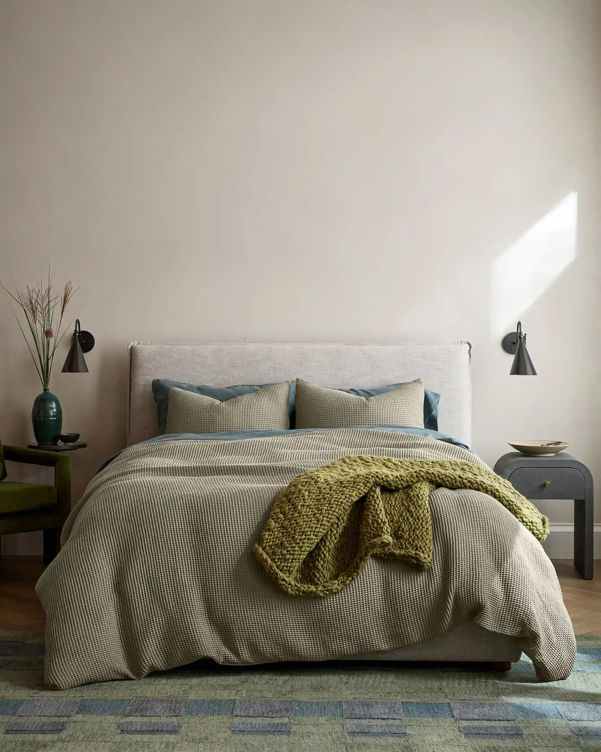 Organic Waffle Sham Set