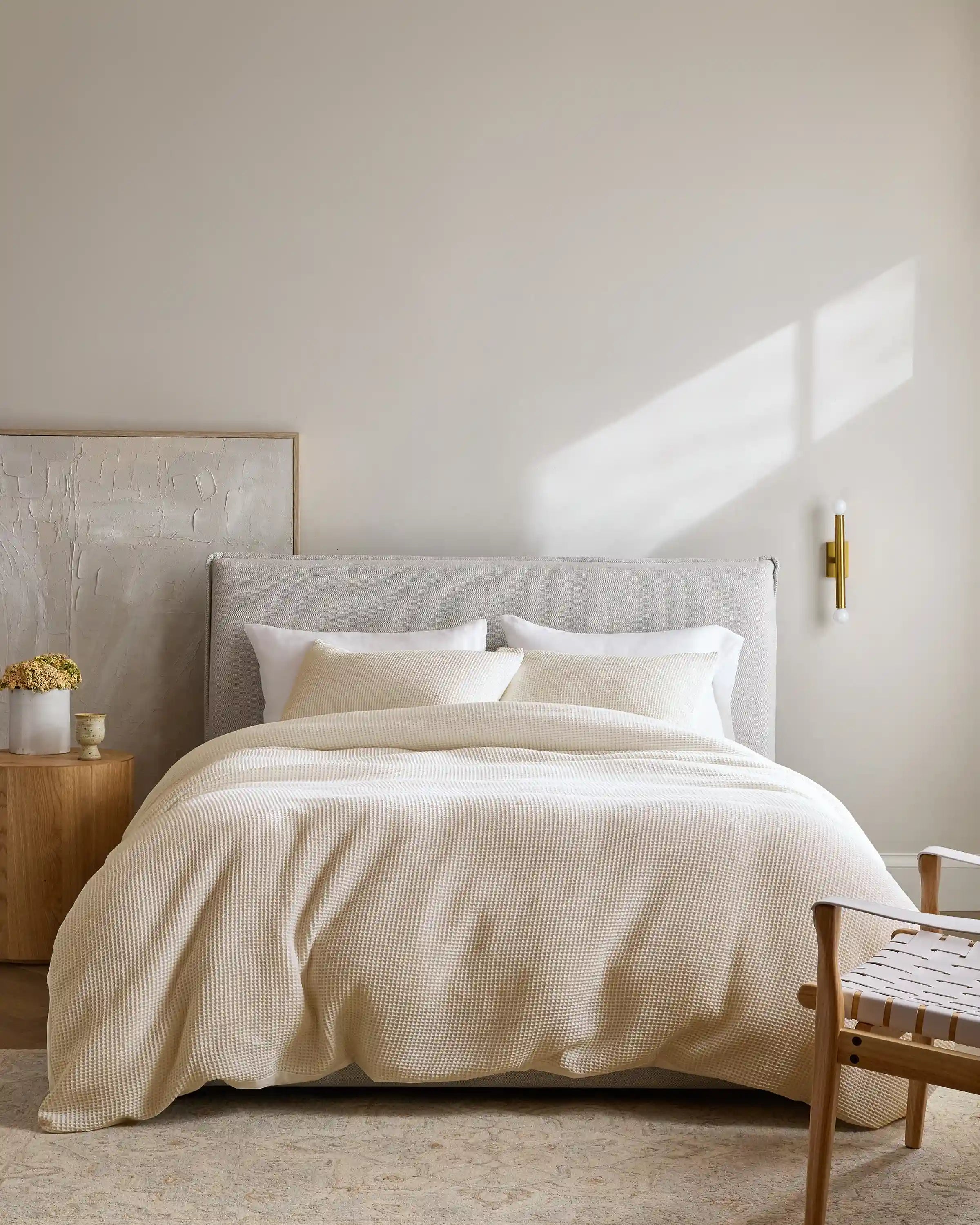 Organic Waffle Sham Set