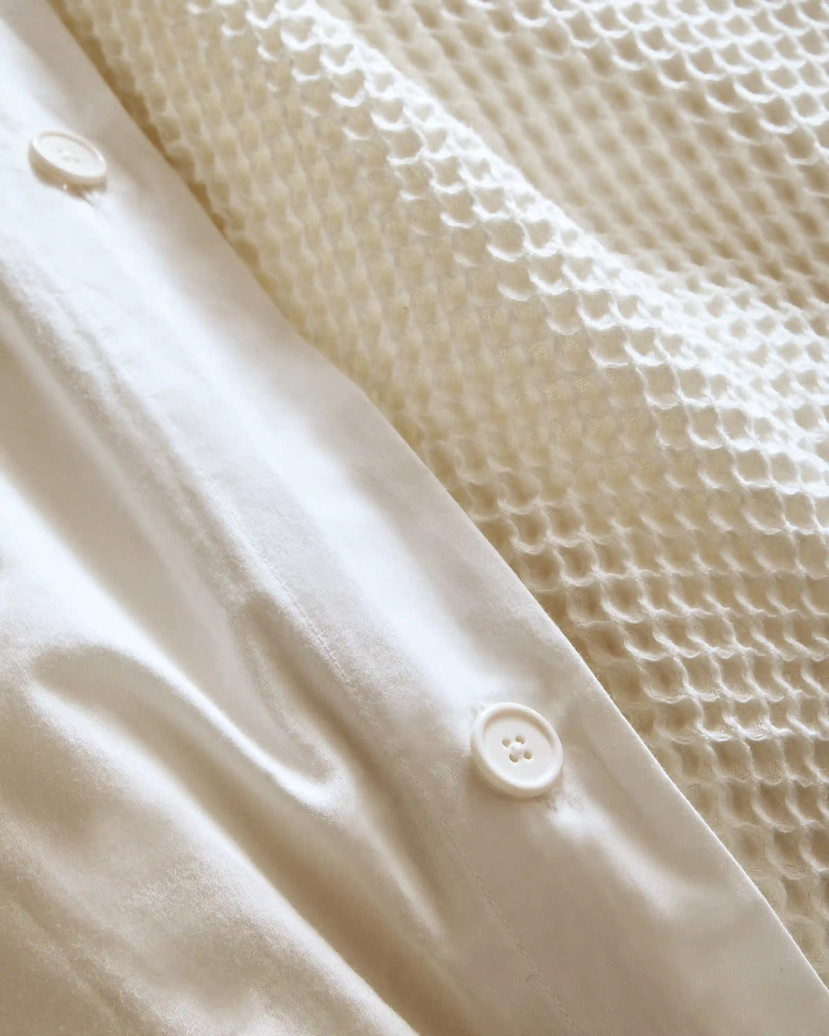 Organic Waffle Duvet Cover Set