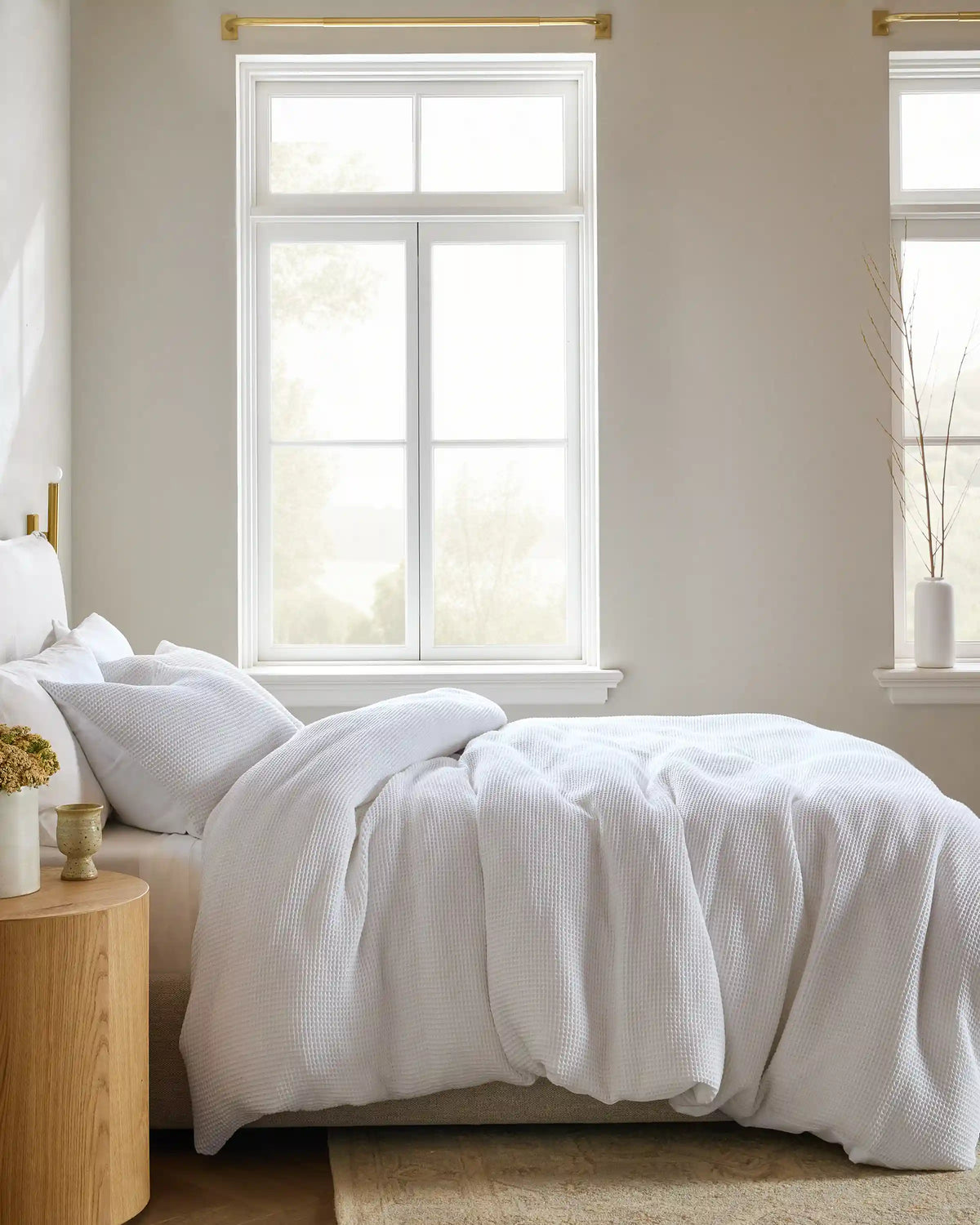 Organic Waffle Duvet Cover Set