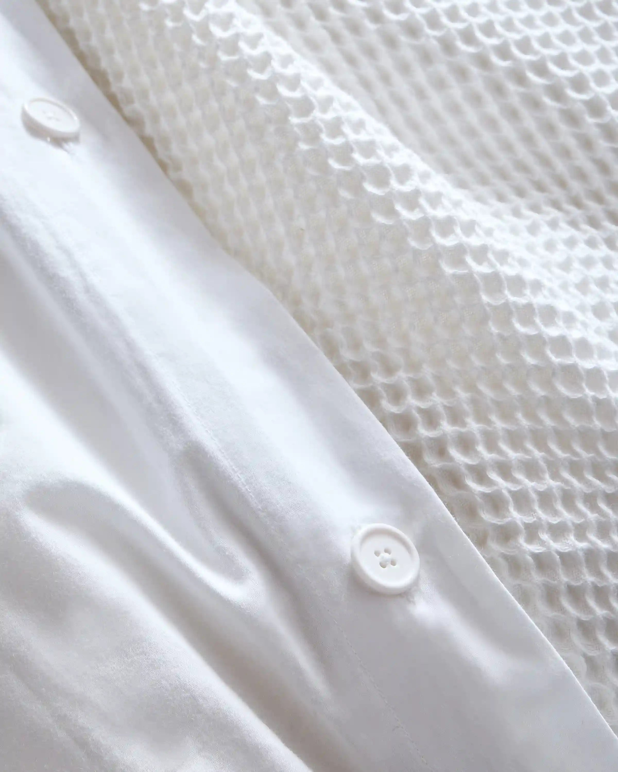 Organic Waffle Duvet Cover Set
