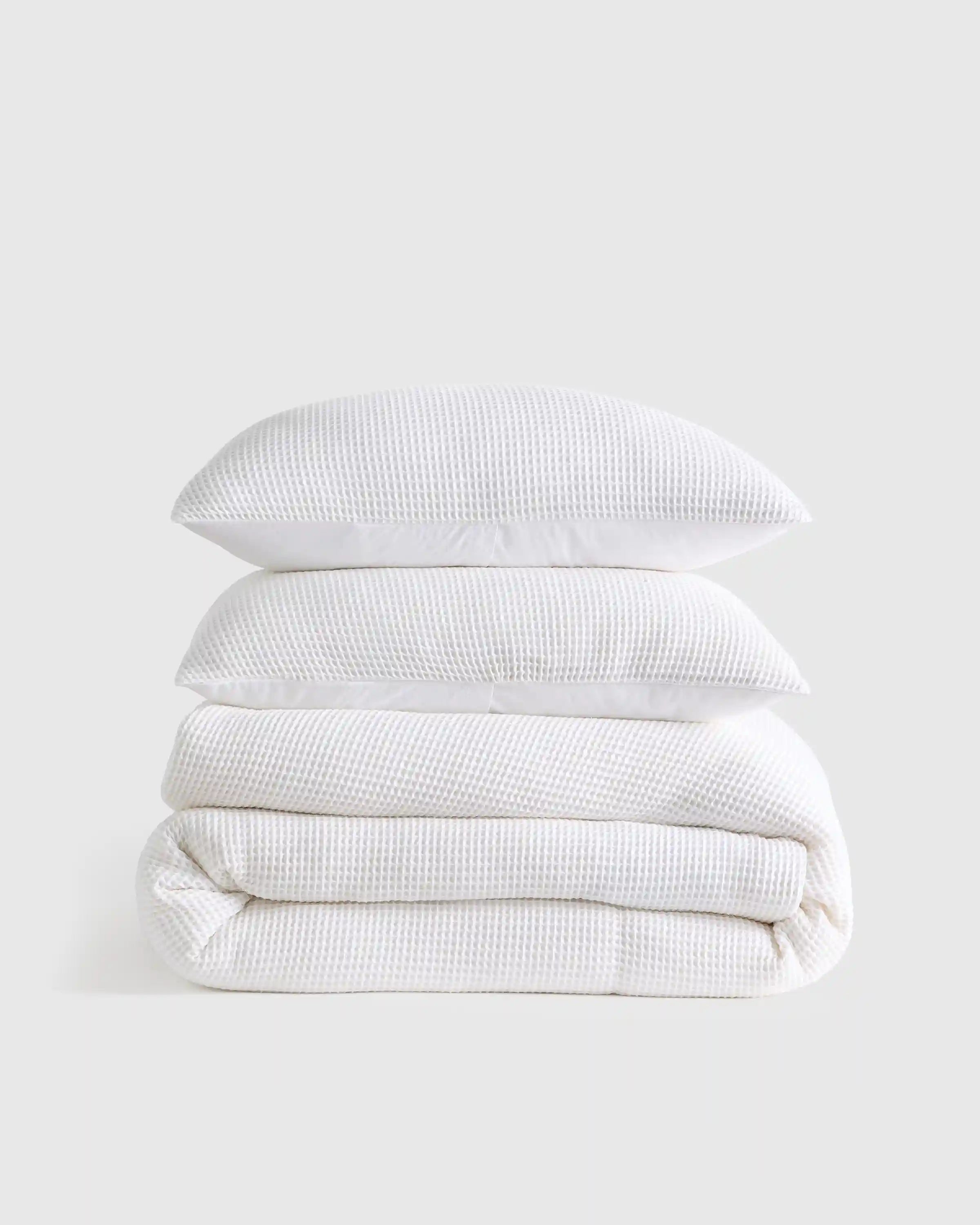 Organic Waffle Duvet Cover Set