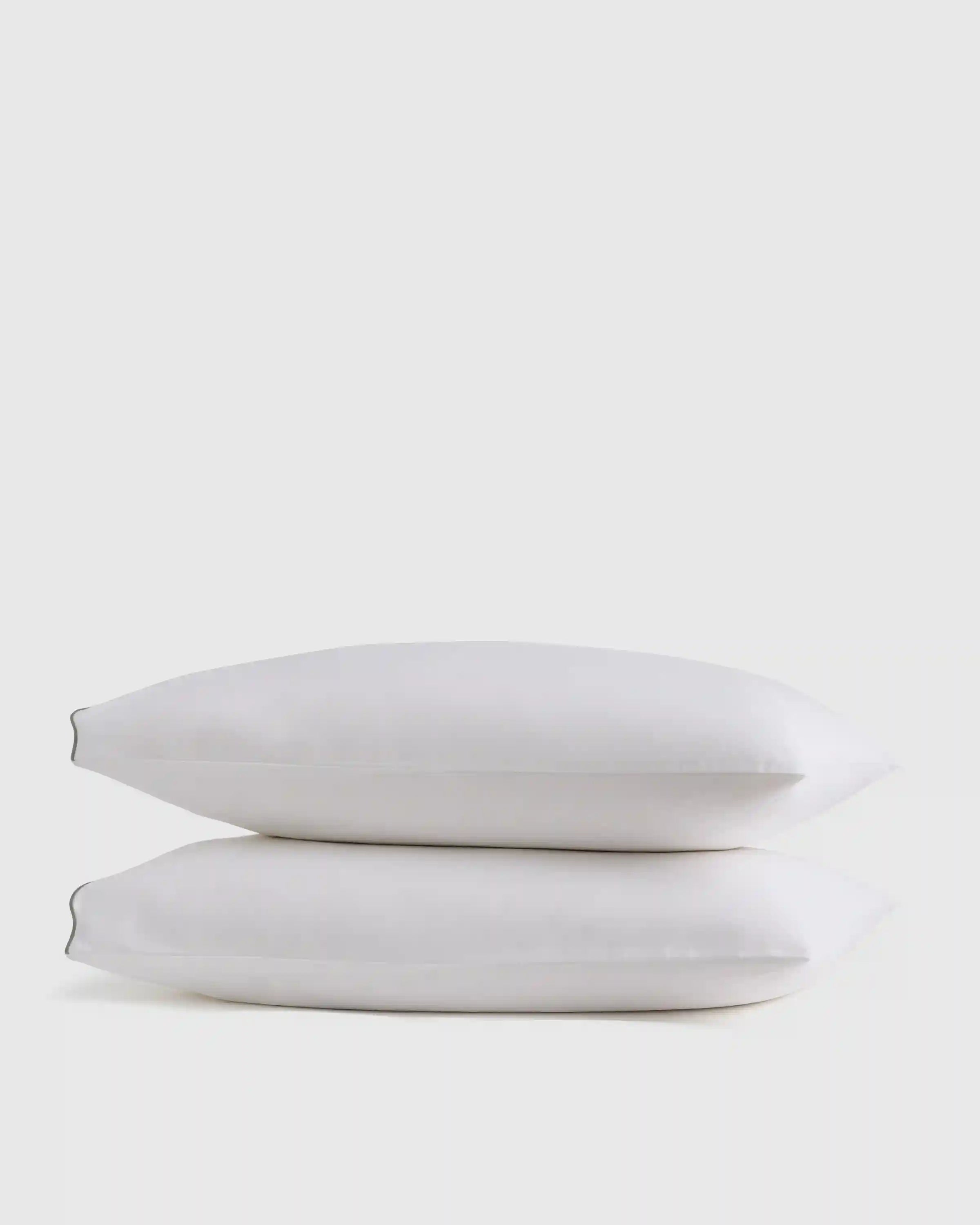 Organic Crisp Percale Scallop Pillowcase Set