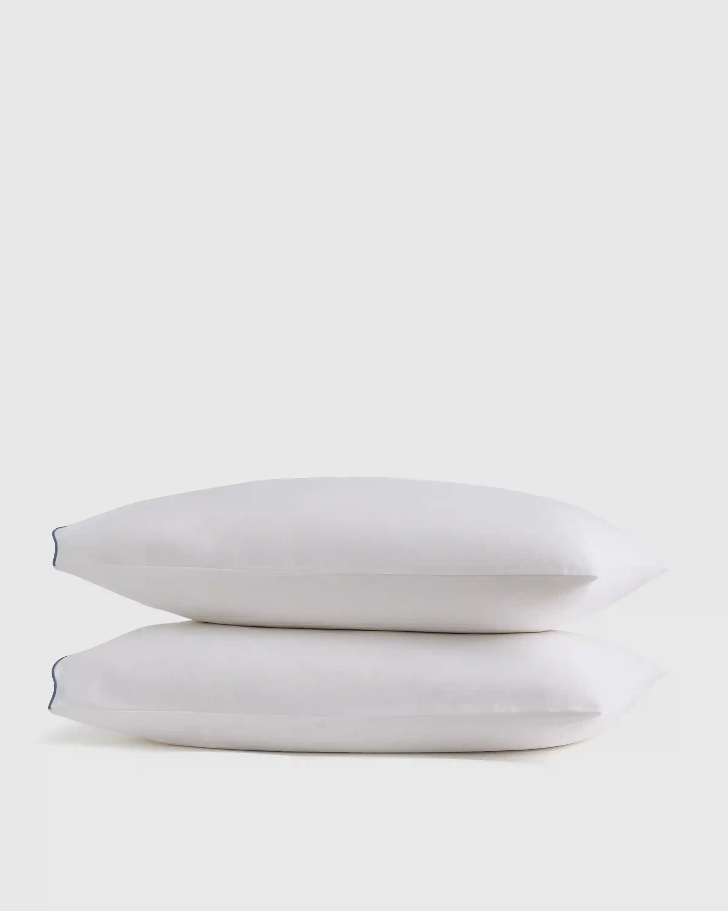 Organic Crisp Percale Scallop Pillowcase Set