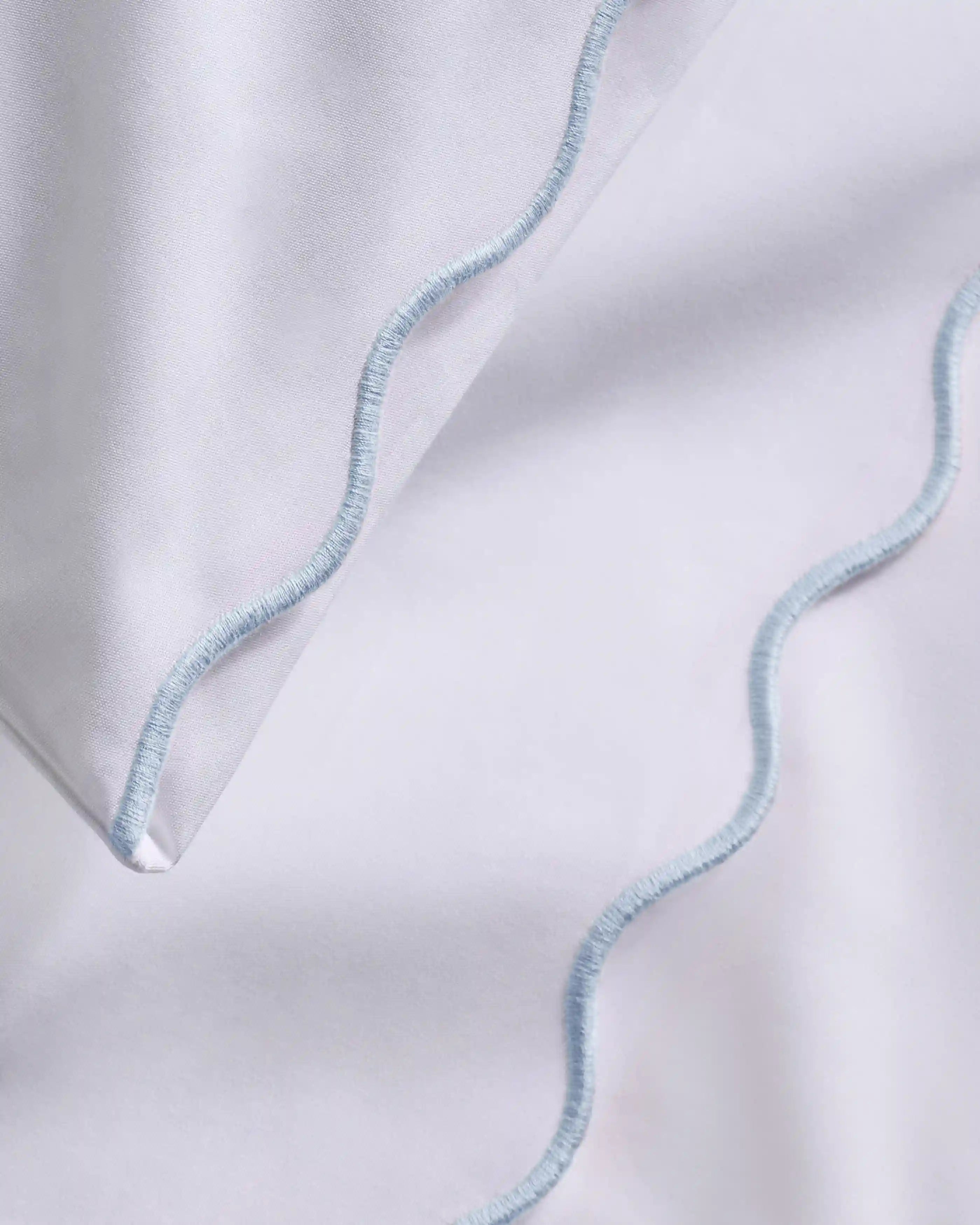 Organic Crisp Percale Scallop Sheet Set