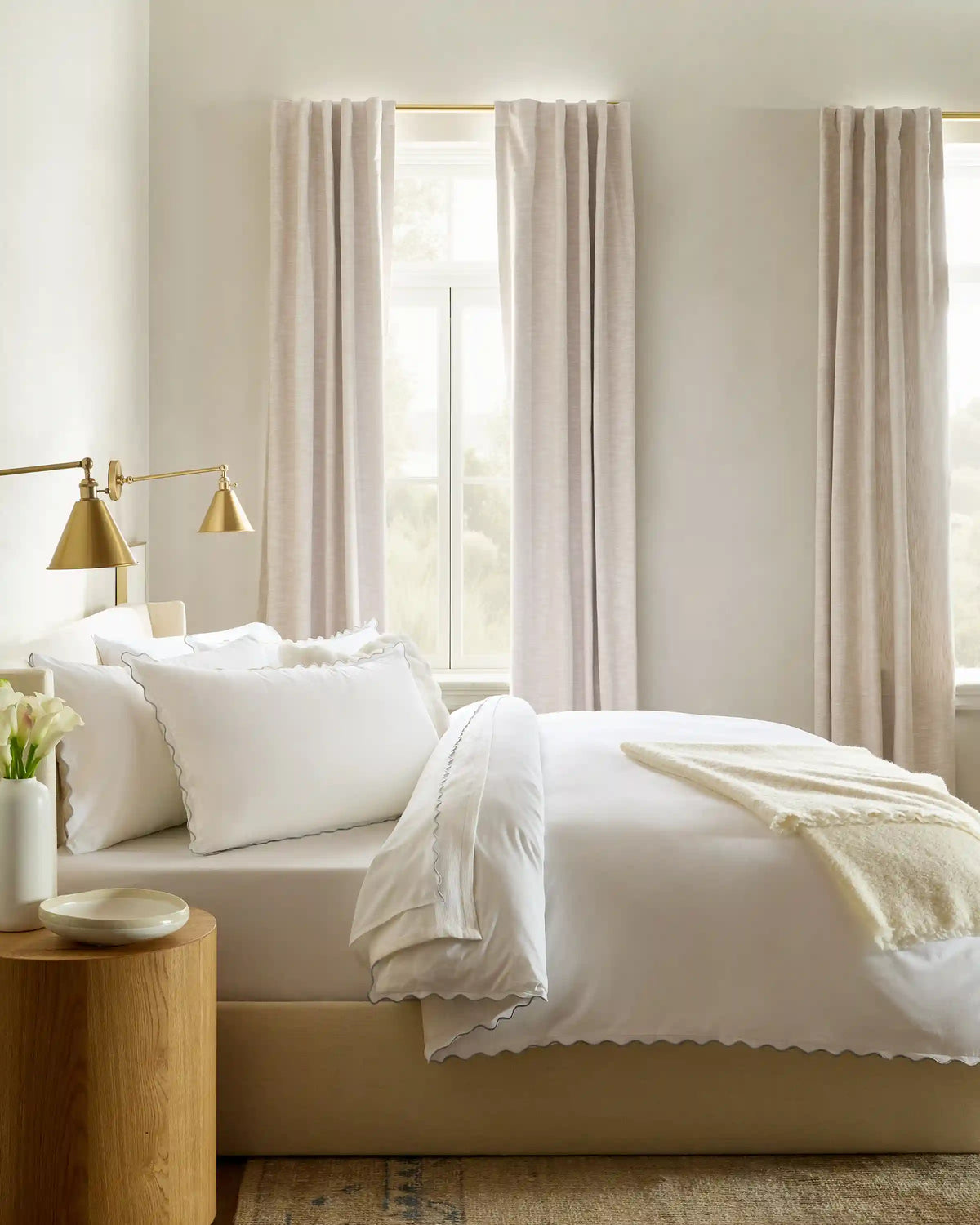 Organic Crisp Percale Duvet Cover Set