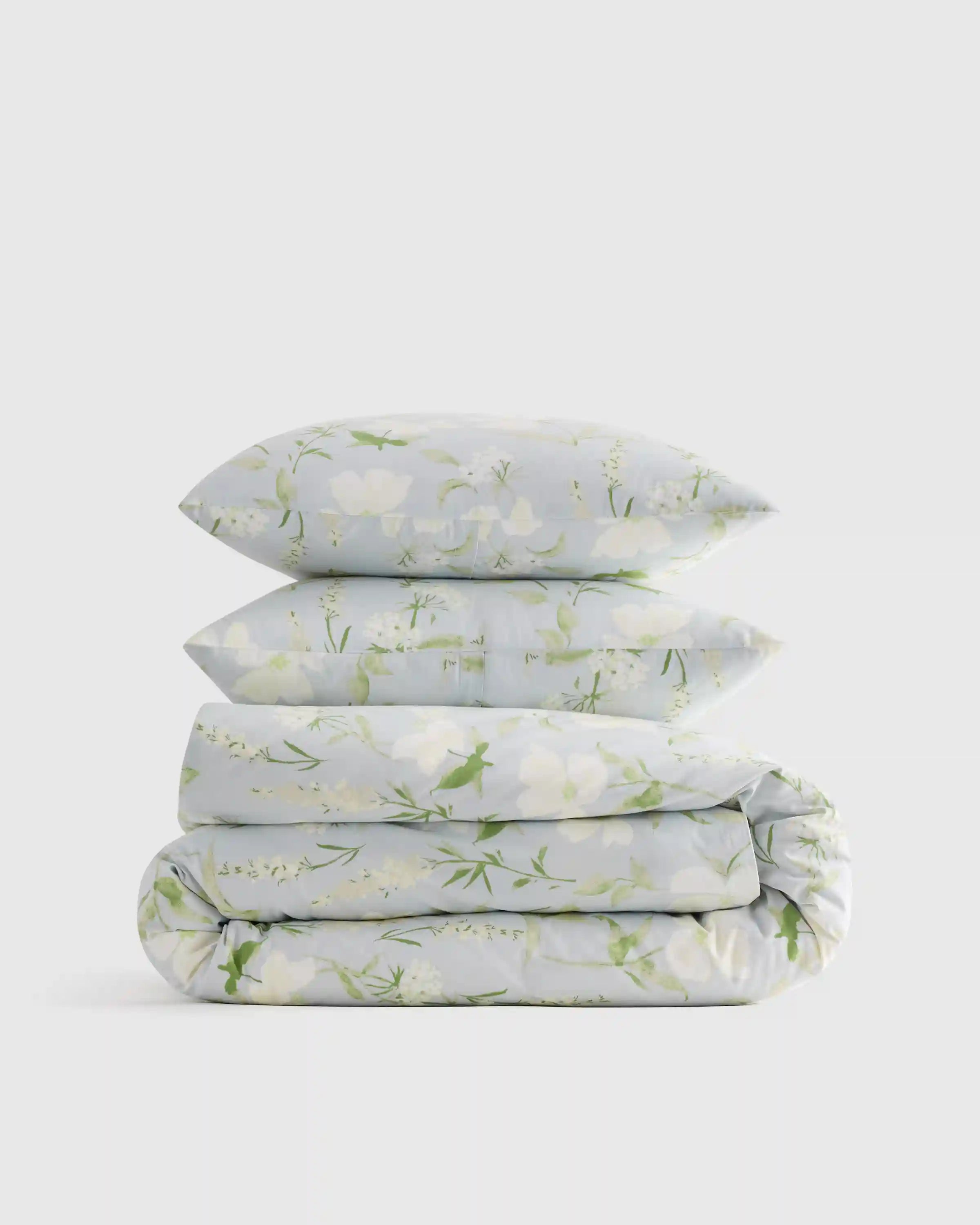 Organic Crisp Percale Duvet Cover Set