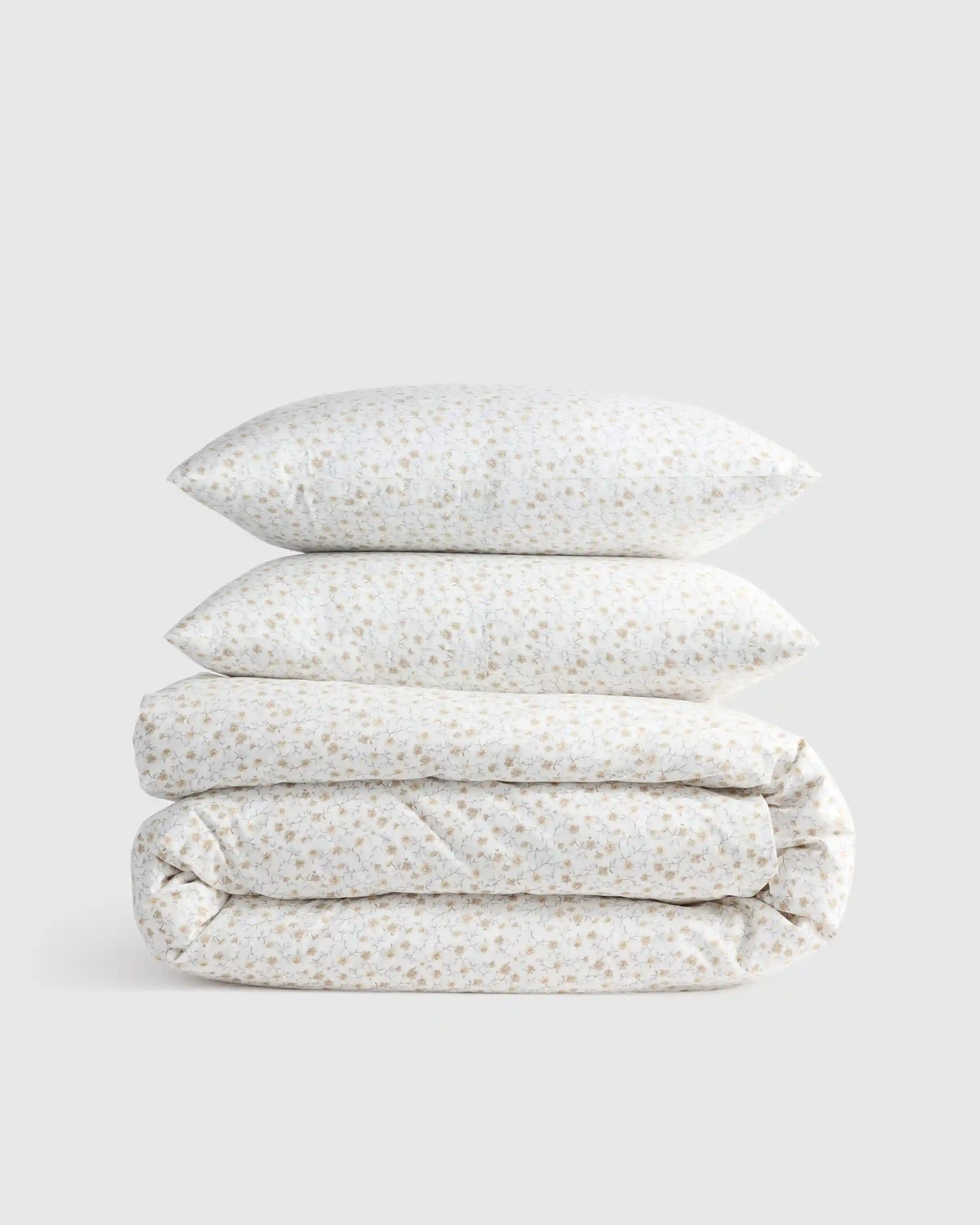 Organic Crisp Percale Duvet Cover Set