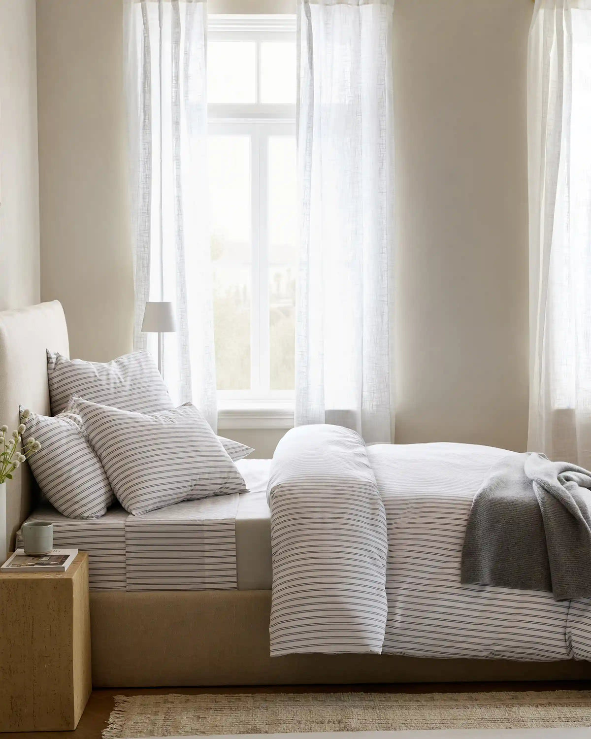 Organic Crisp Percale Duvet Cover Set