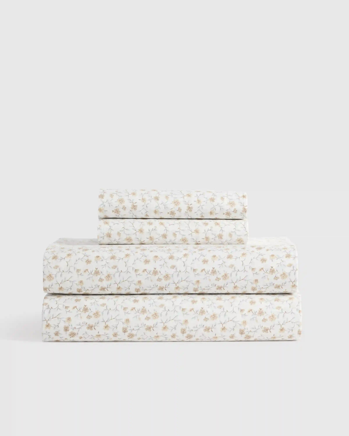 Organic Crisp Percale Floral Sheet Set