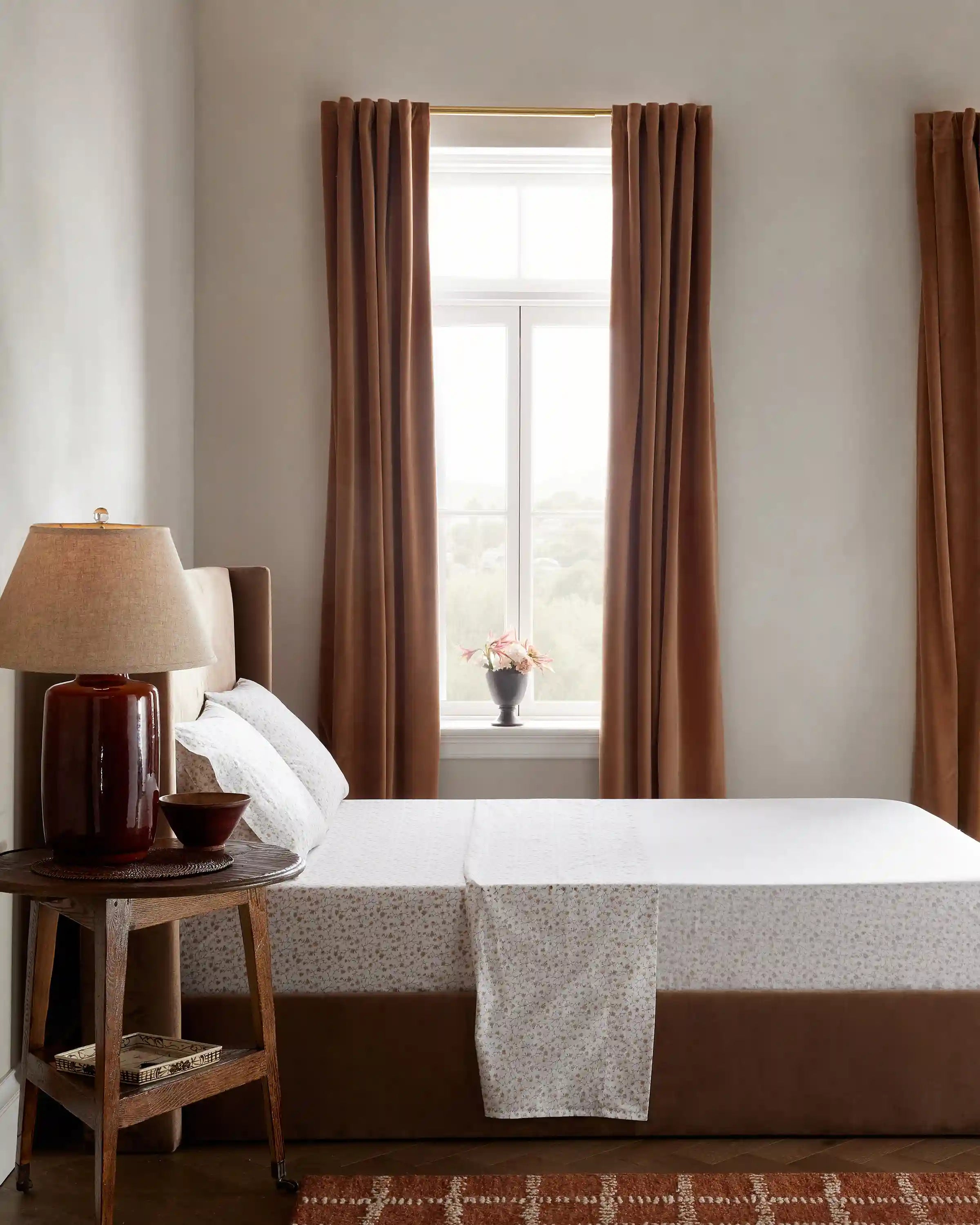 Organic Crisp Percale Floral Pillowcase Set