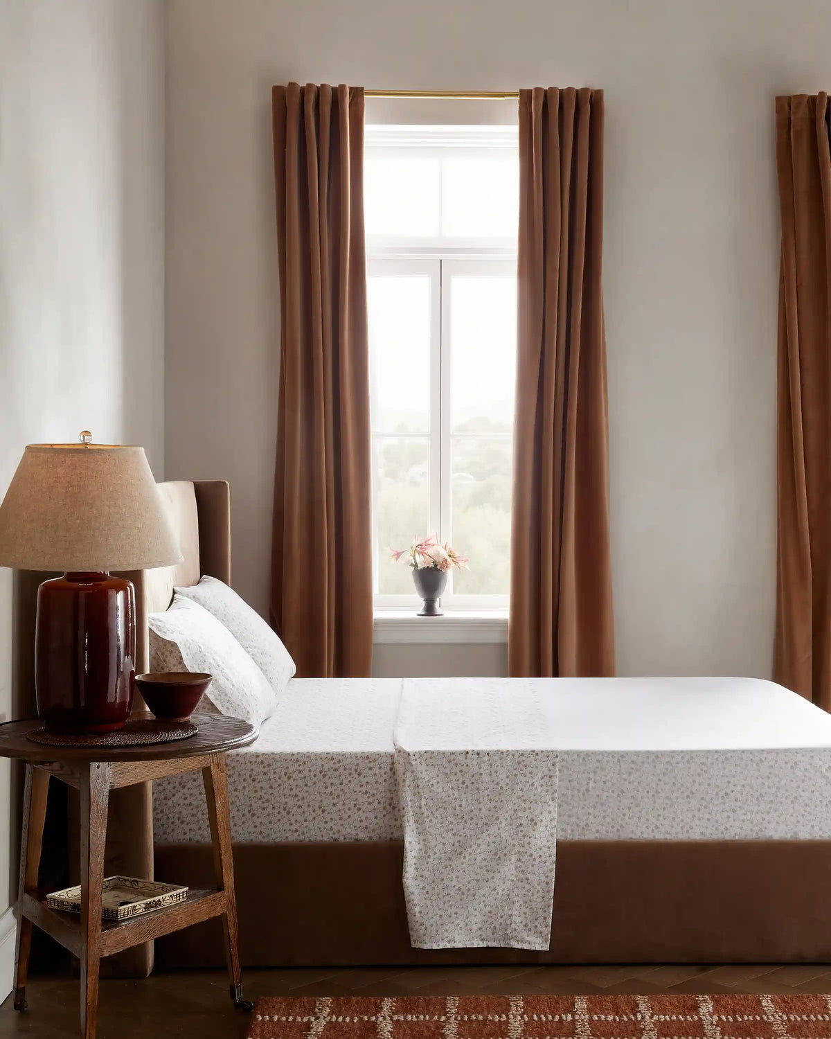 Organic Crisp Percale Floral Sheet Set