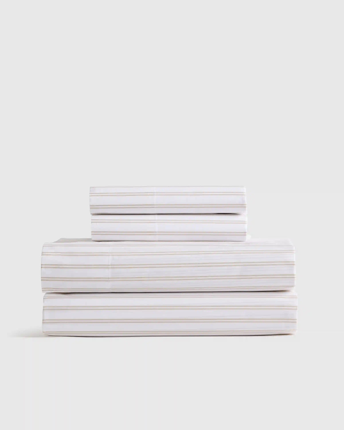 Organic Crisp Percale Double Stripe Sheet Set