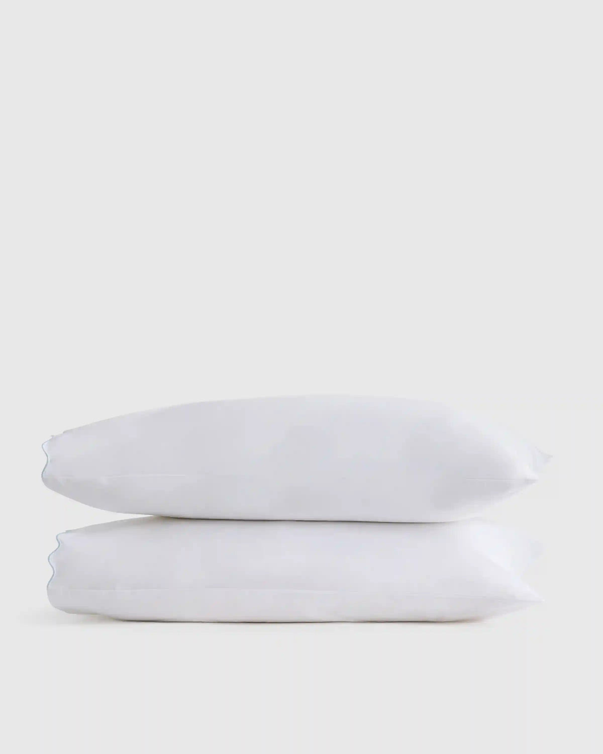 Organic Crisp Percale Scallop Pillowcase Set