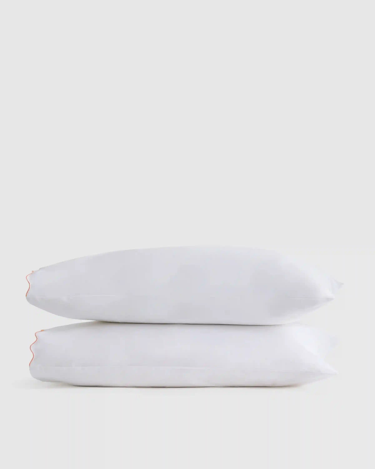 Organic Crisp Percale Scallop Pillowcase Set