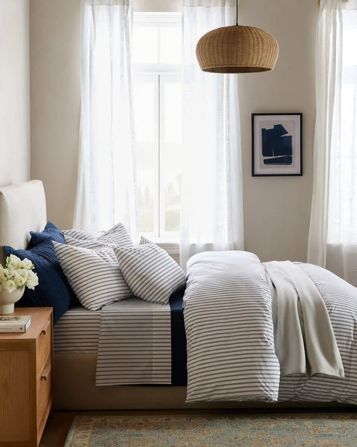 Organic Crisp Percale Duvet Cover Set