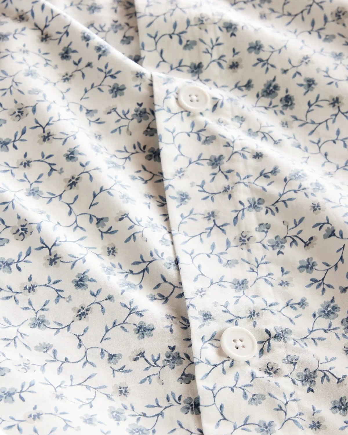Organic Crisp Percale Floral Duvet Cover Set