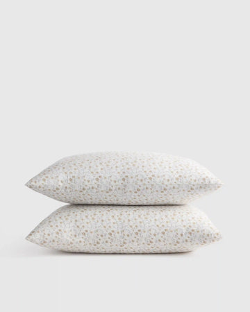 Organic Crisp Percale Floral Sham Set