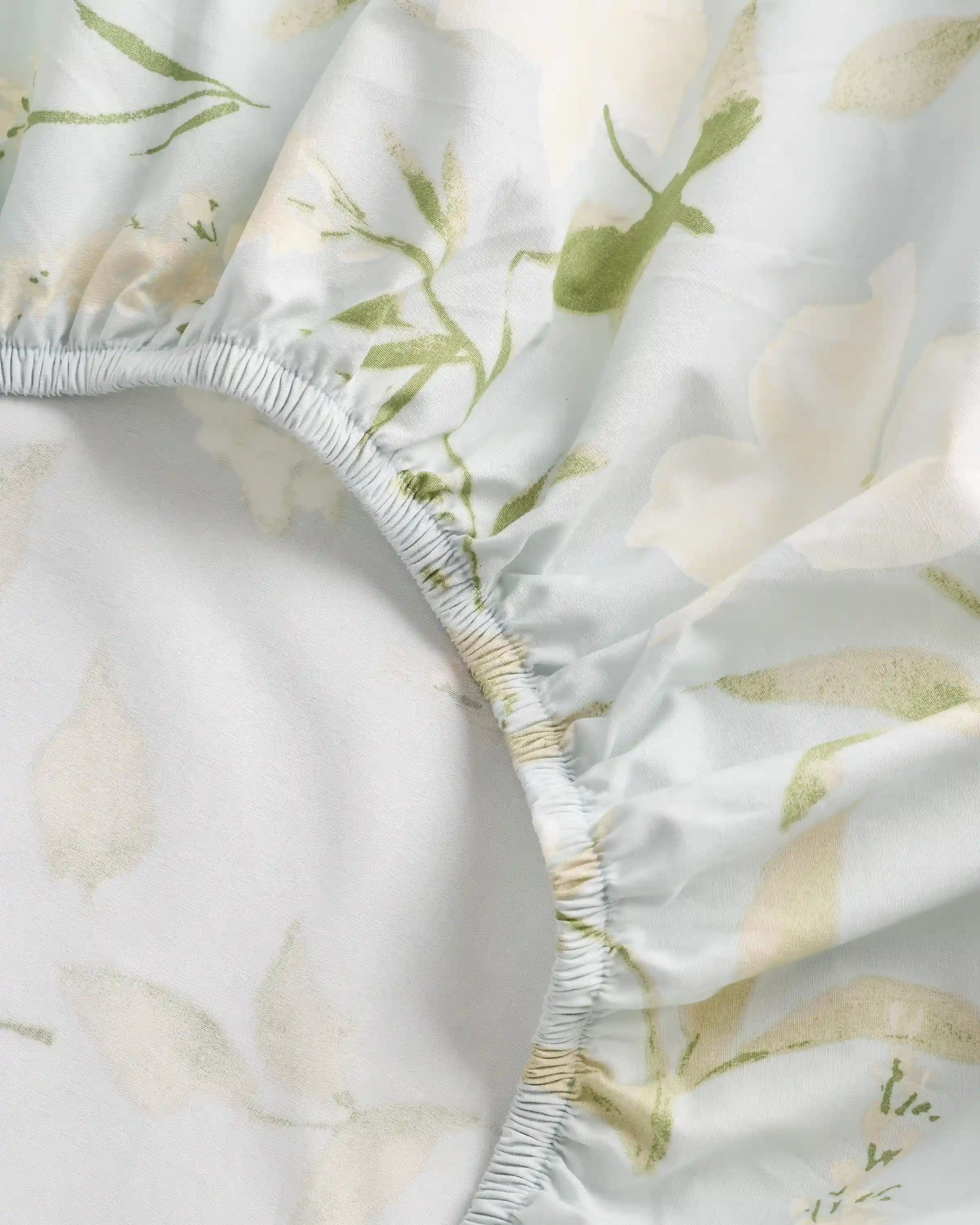 Organic Crisp Percale Floral Sheet Set