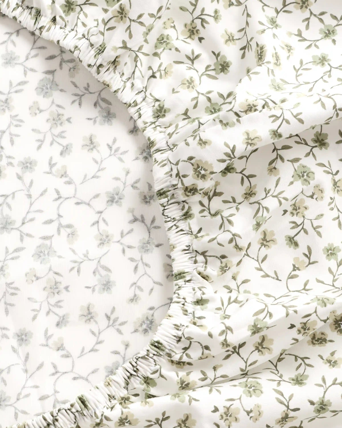 Organic Crisp Percale Floral Sheet Set