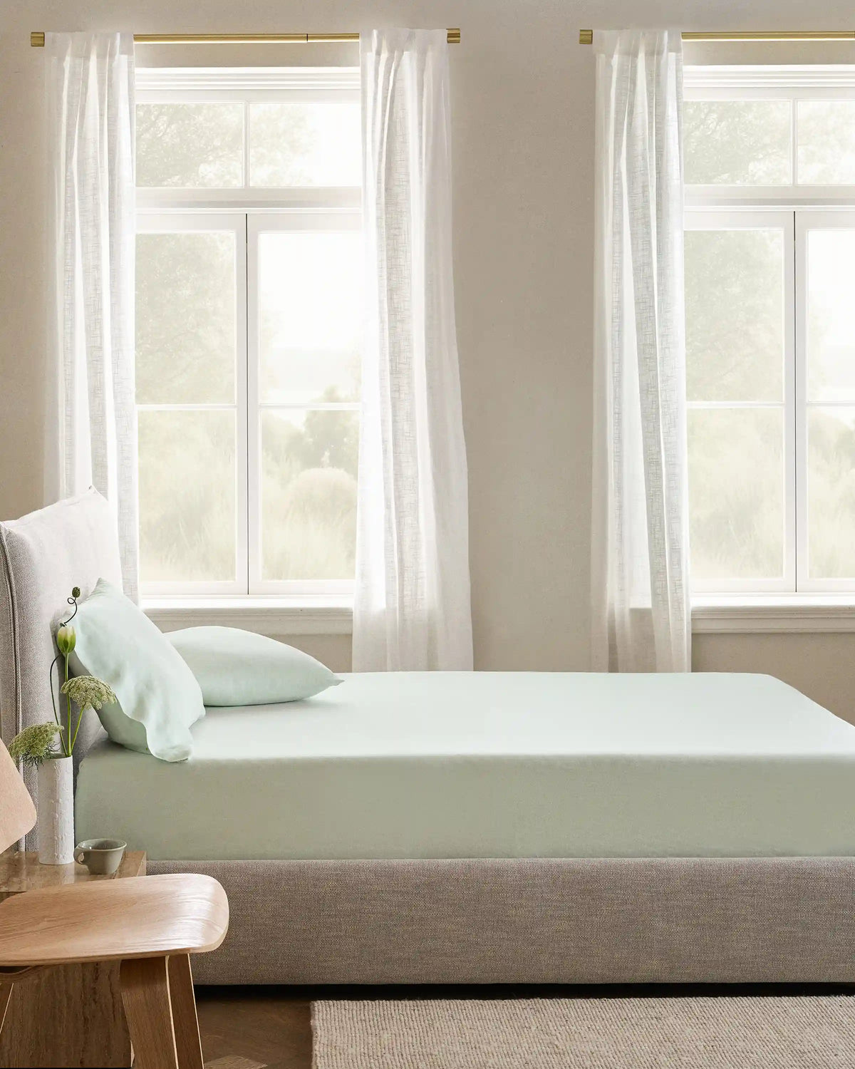 European Linen Fitted Sheet Set