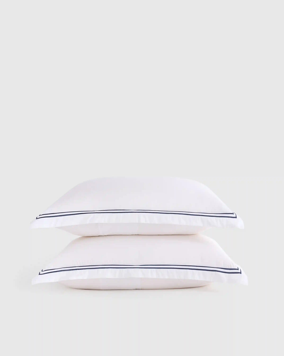 Organic Crisp Percale Embellished Sham Set