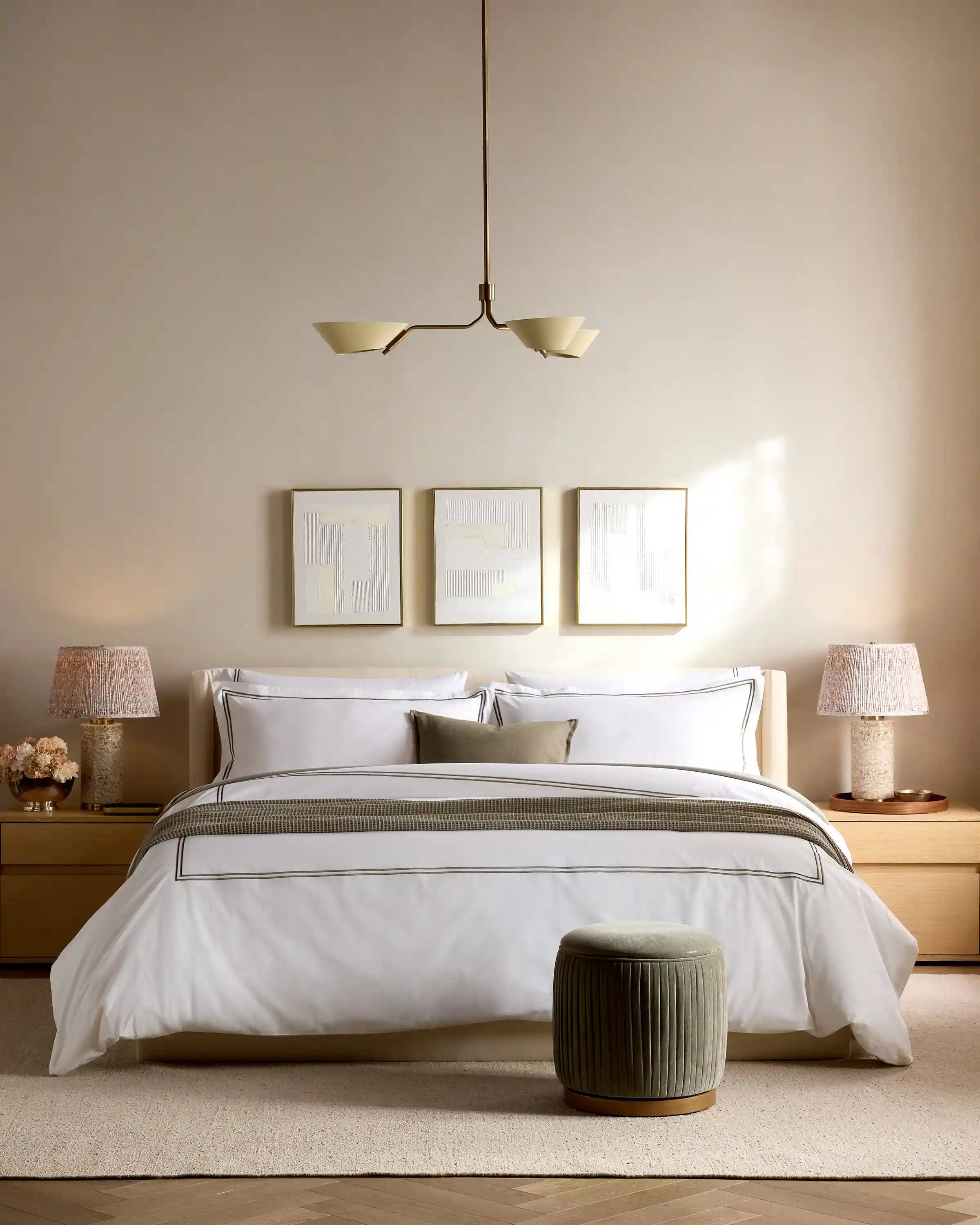 Organic Crisp Percale Embellished Sham Set
